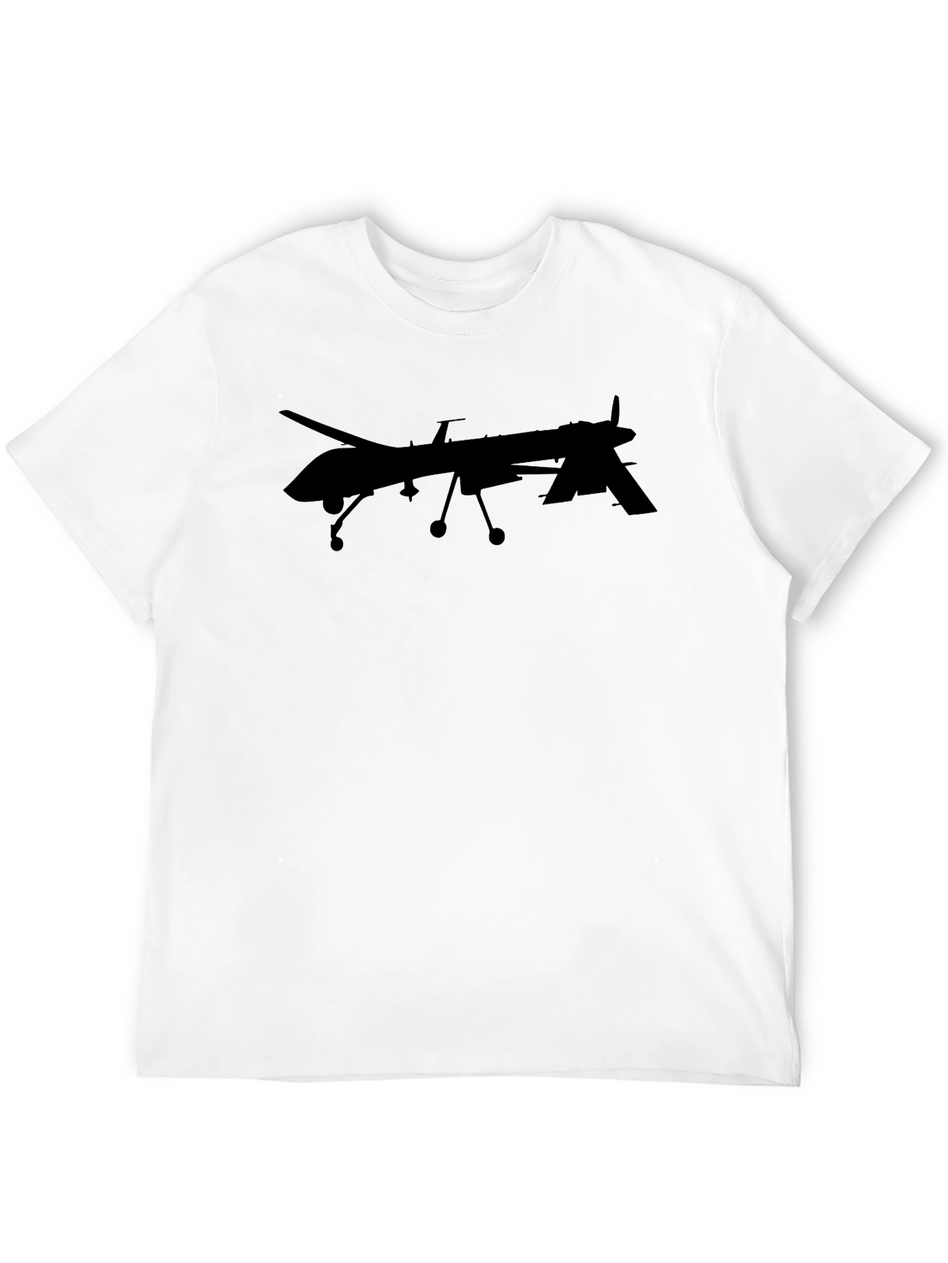 Drone Graphic Tee - Modern Black T-Shirt