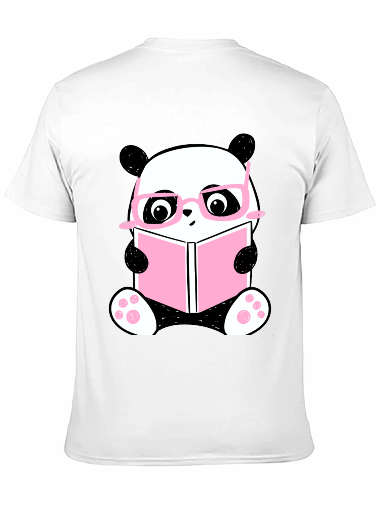 Cute Panda Bear Reading Book T-Shirt
