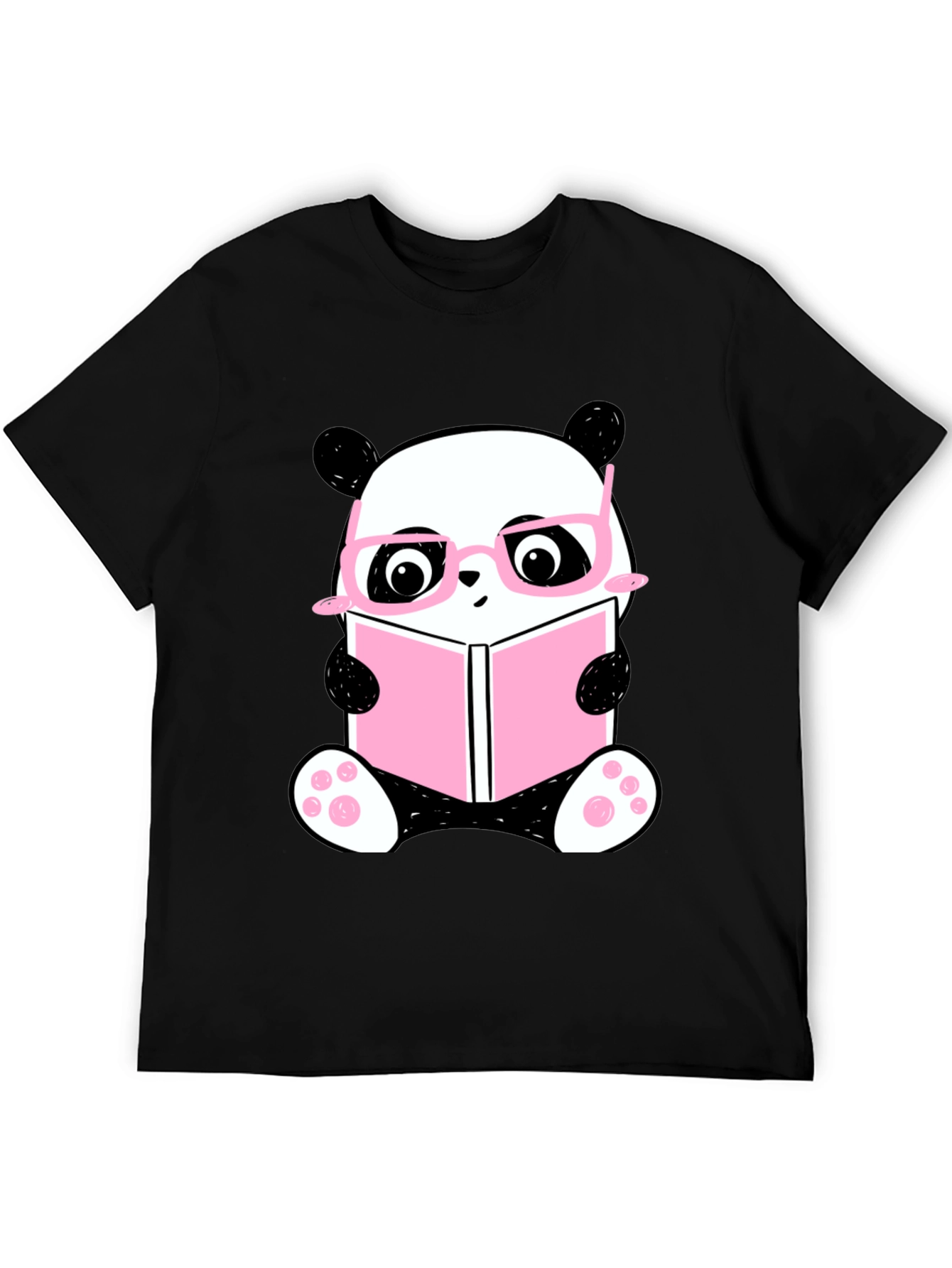 Cute Panda Bear Reading Book T-Shirt