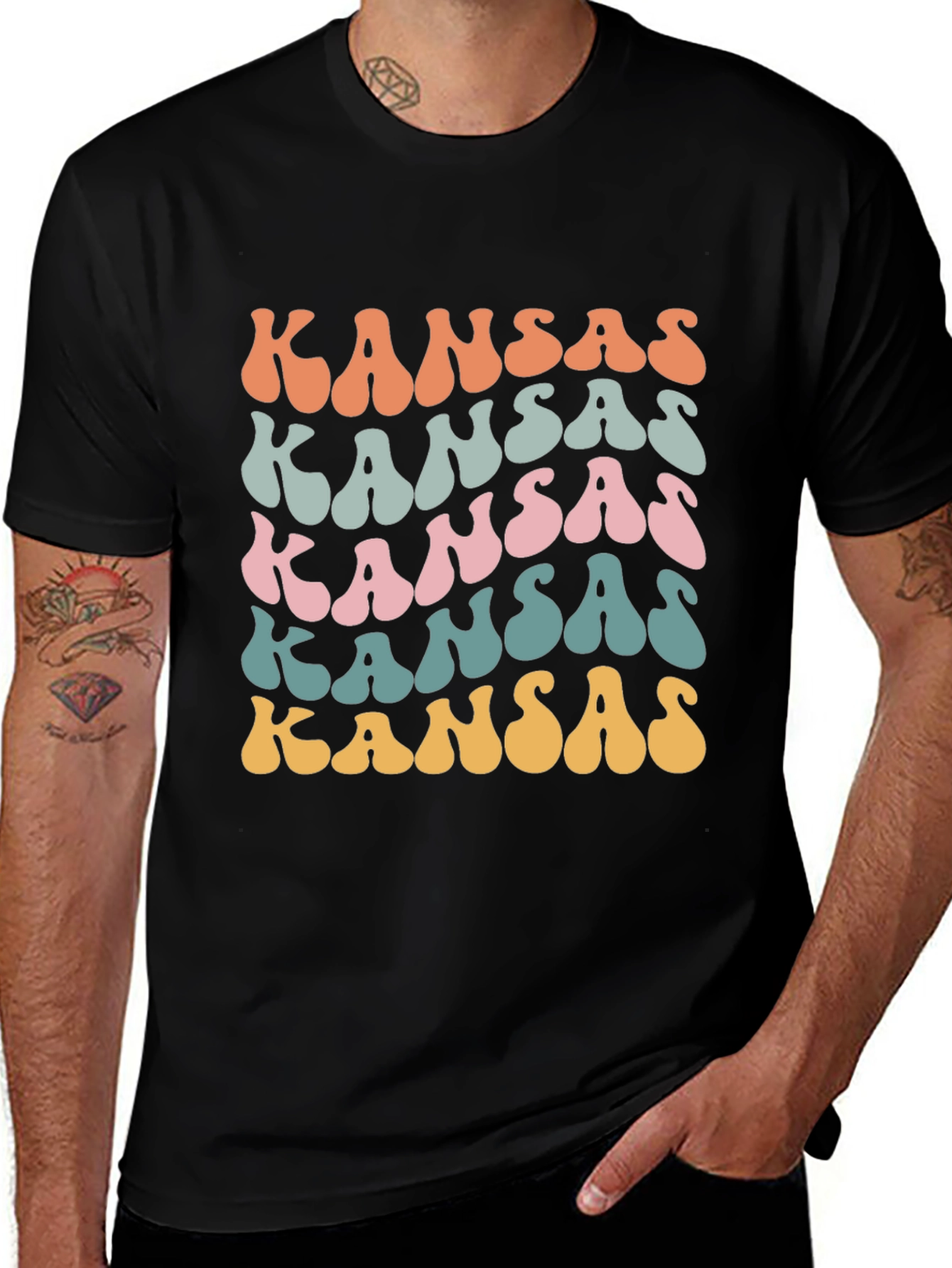 Kansas Graphic Tee - Retro State Pride