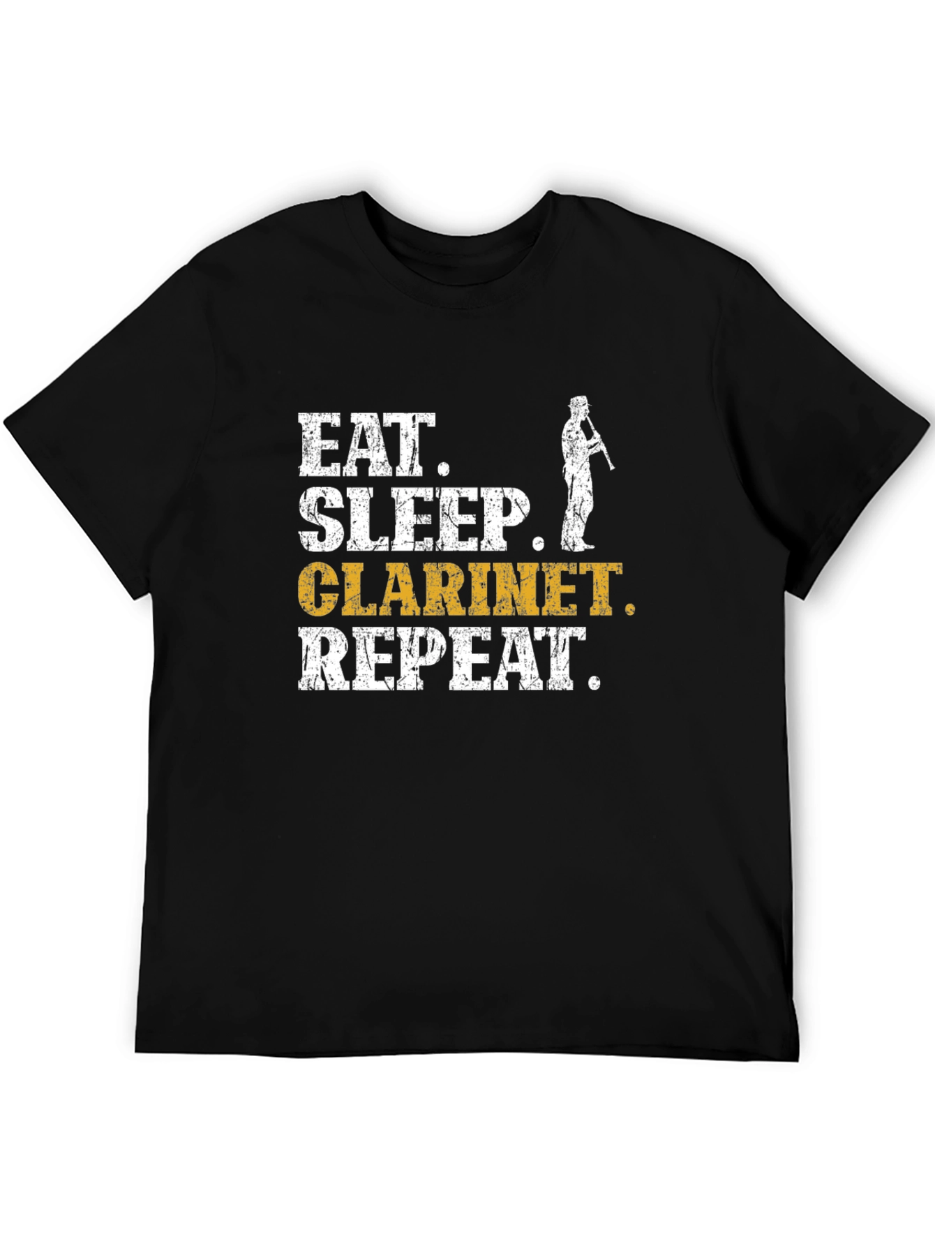 Eat Sleep Clarinet Repeat Black T-Shirt