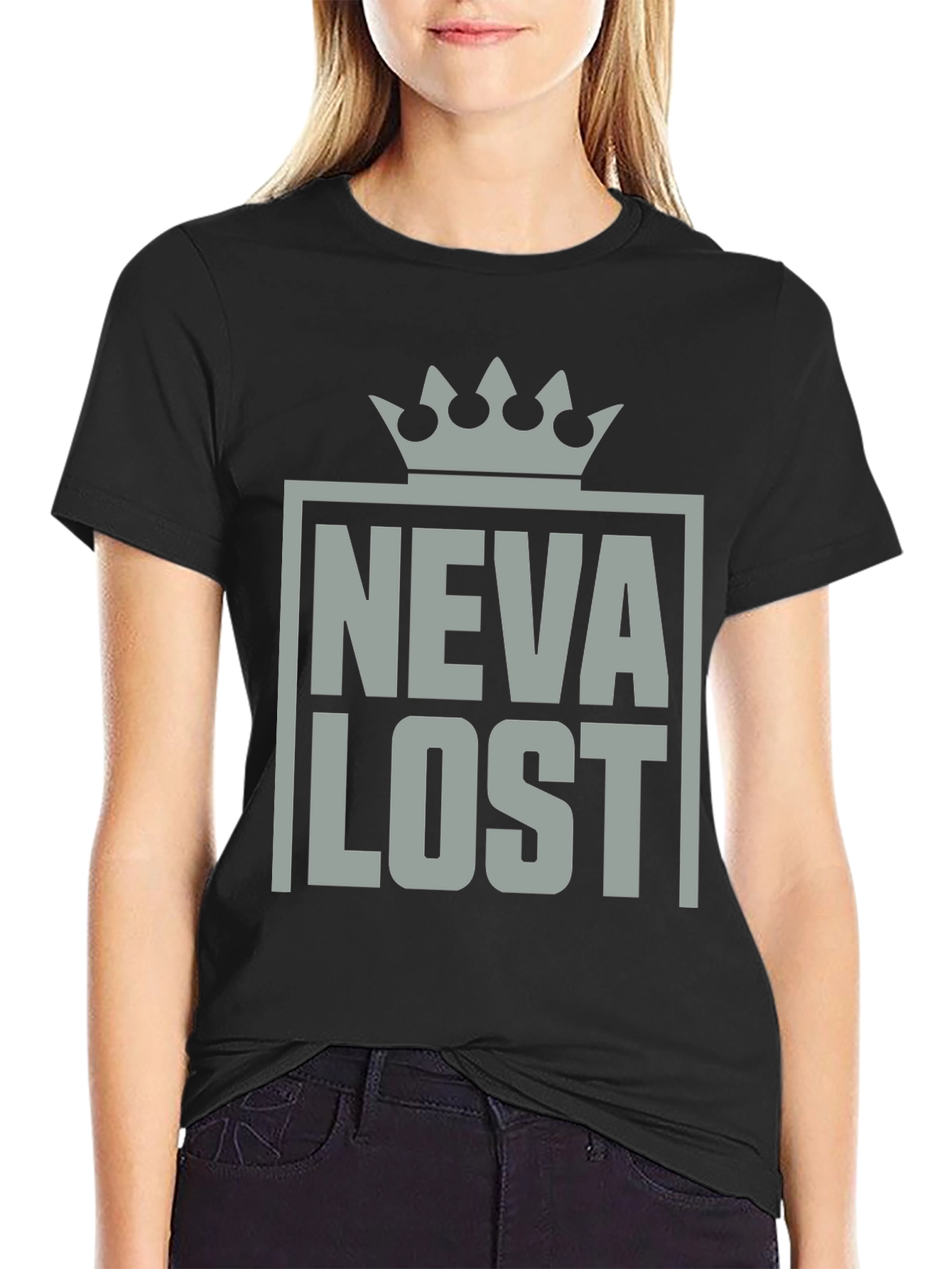 Neva Lost Graphic T-Shirt Crown Design