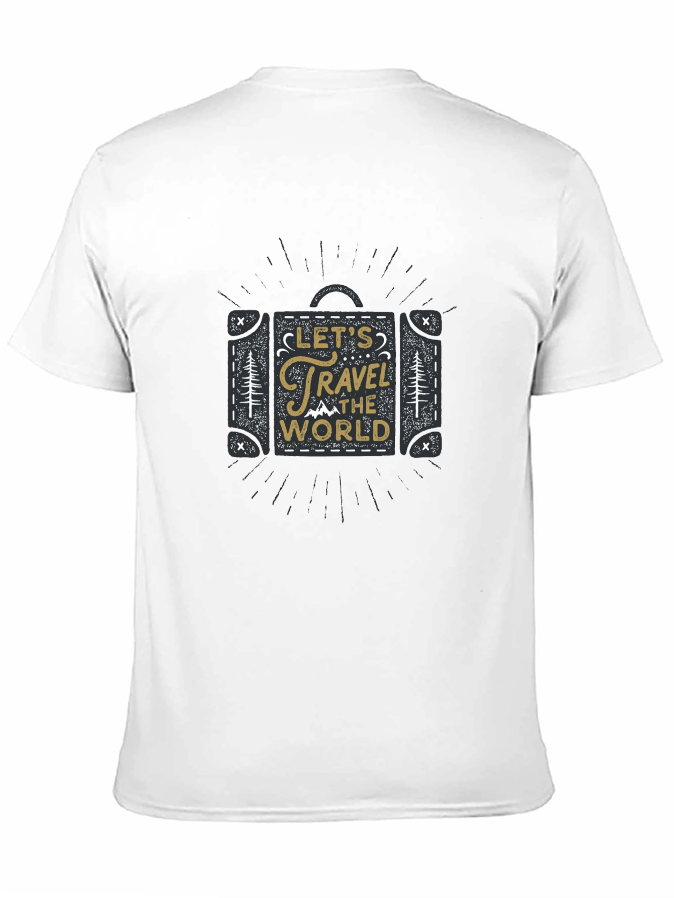 Travel the World Suitcase T-Shirt - Black