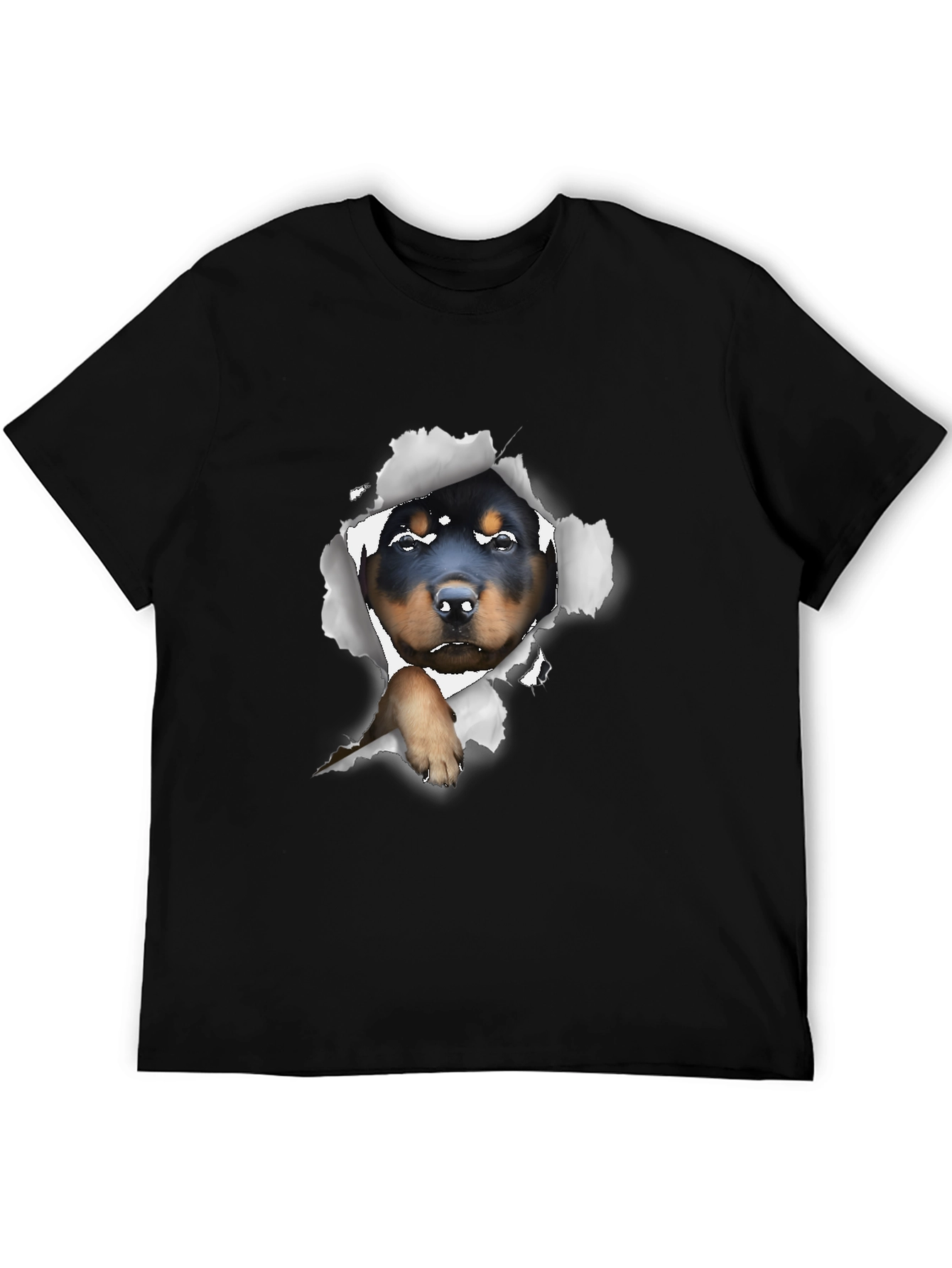 Rottweiler Puppy Peek-a-Boo Graphic Tee