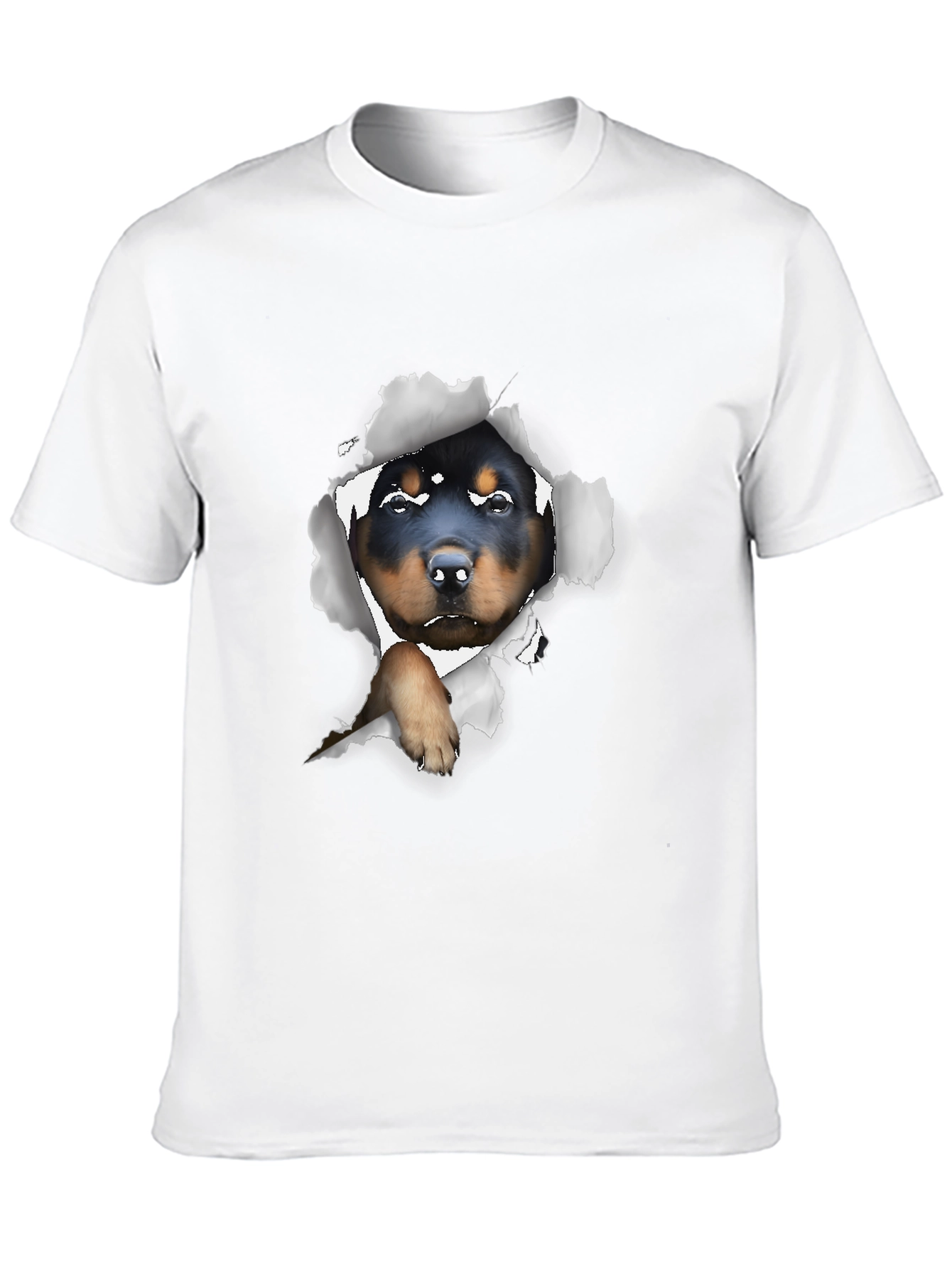 Rottweiler Puppy Peek-a-Boo Graphic Tee