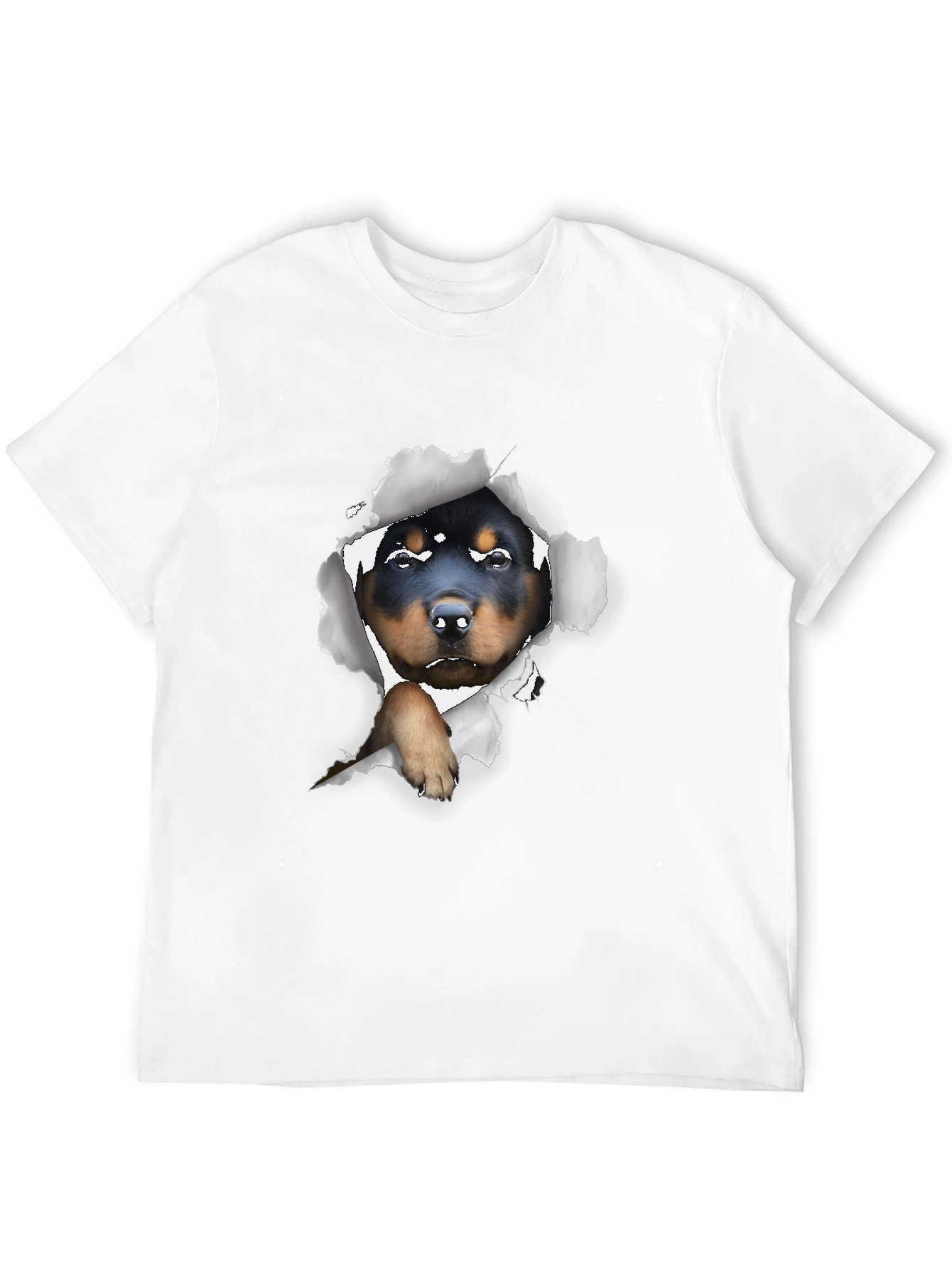 Rottweiler Puppy Peek-a-Boo Graphic Tee
