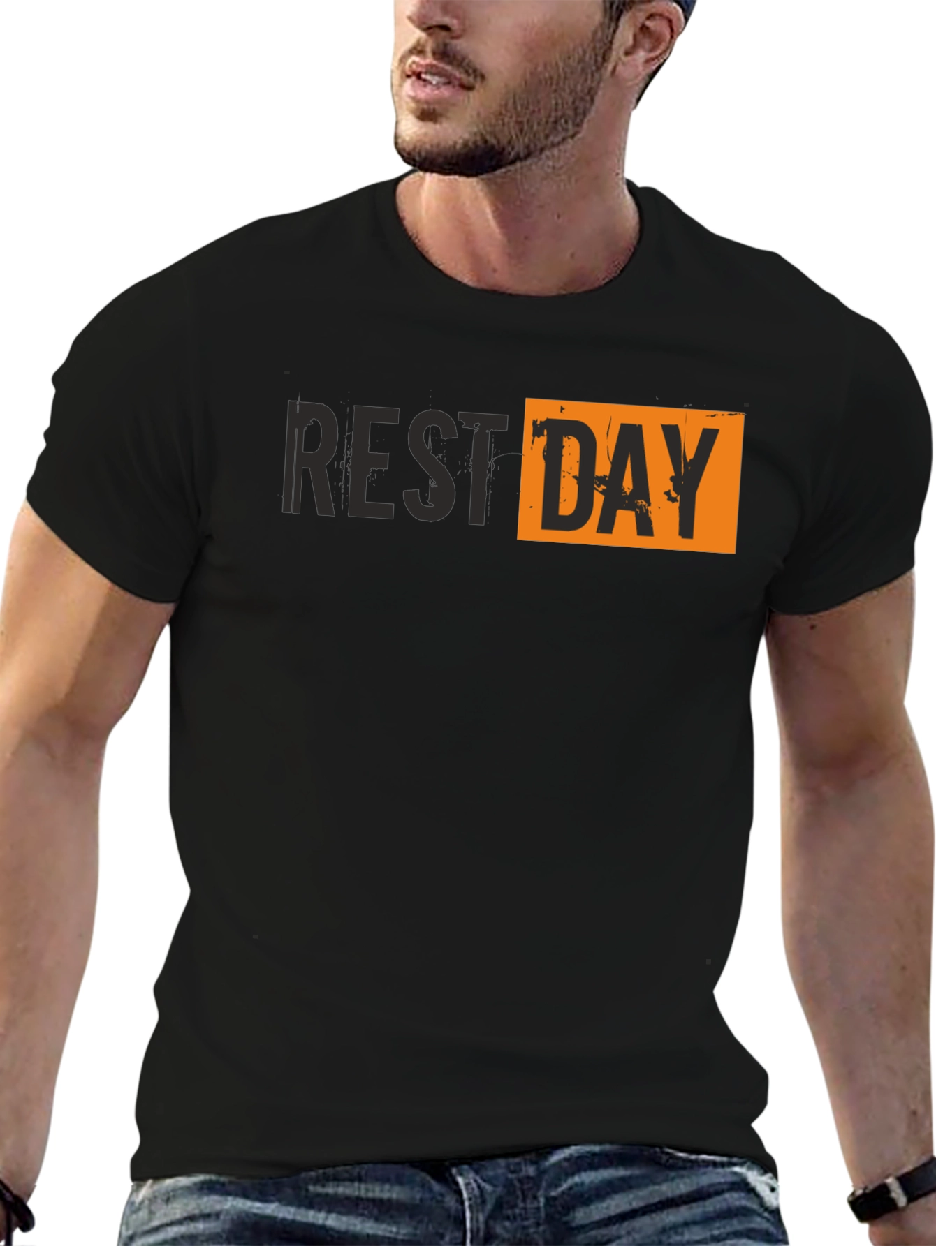 Rest Day T-Shirt - Mens Black Graphic Tee