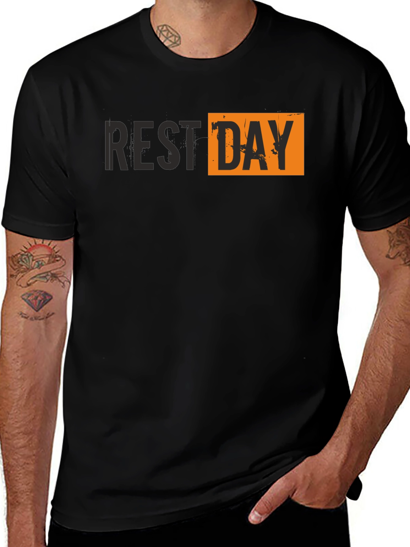 Rest Day T-Shirt - Mens Black Graphic Tee