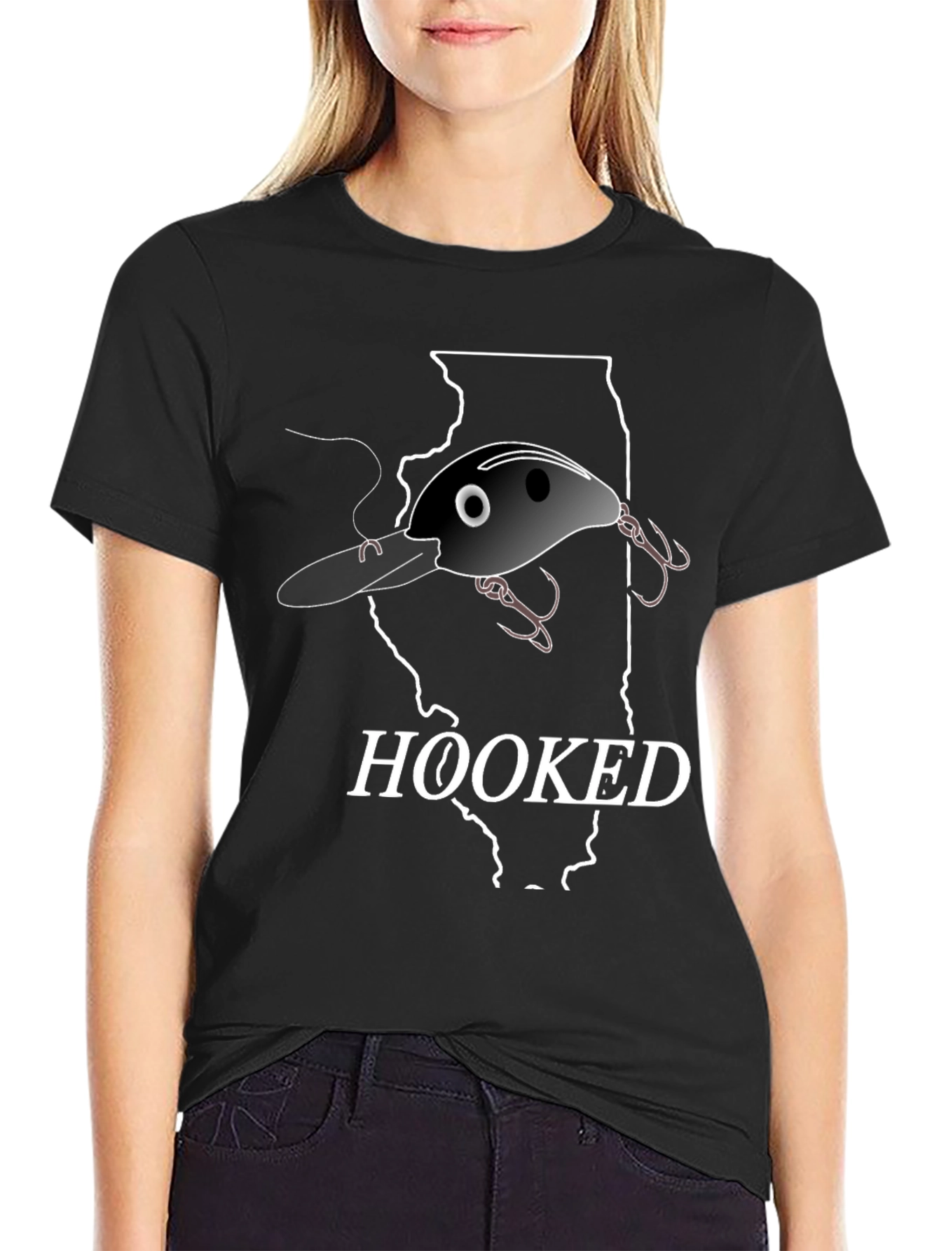Hooked On Illinois Fishing T-Shirt