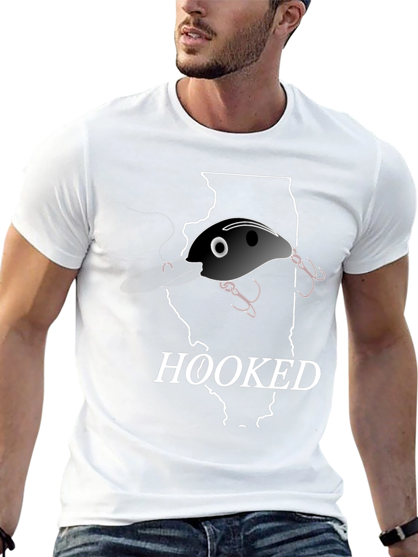 Hooked On Illinois Fishing T-Shirt