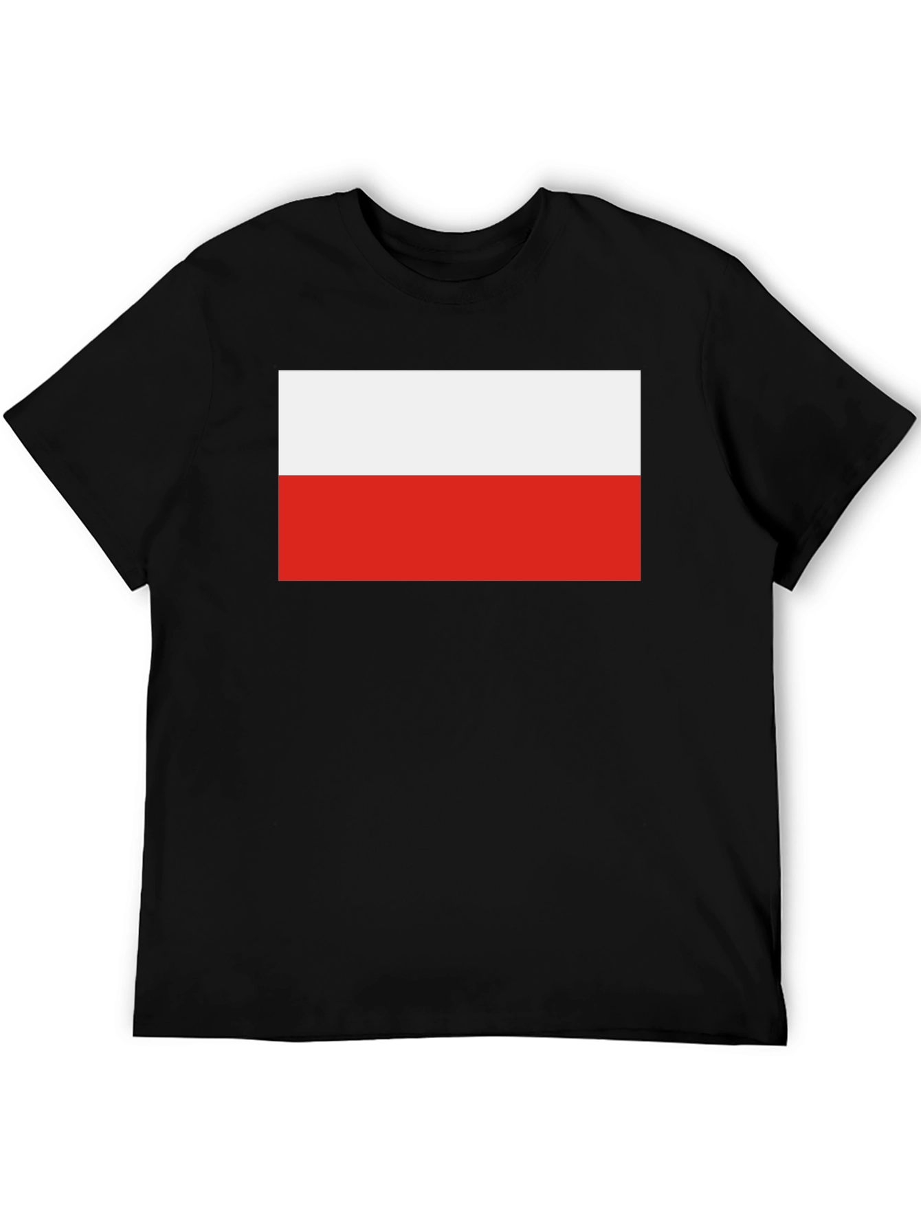 Poland Flag Graphic T-Shirt - Black Crew Neck Tee