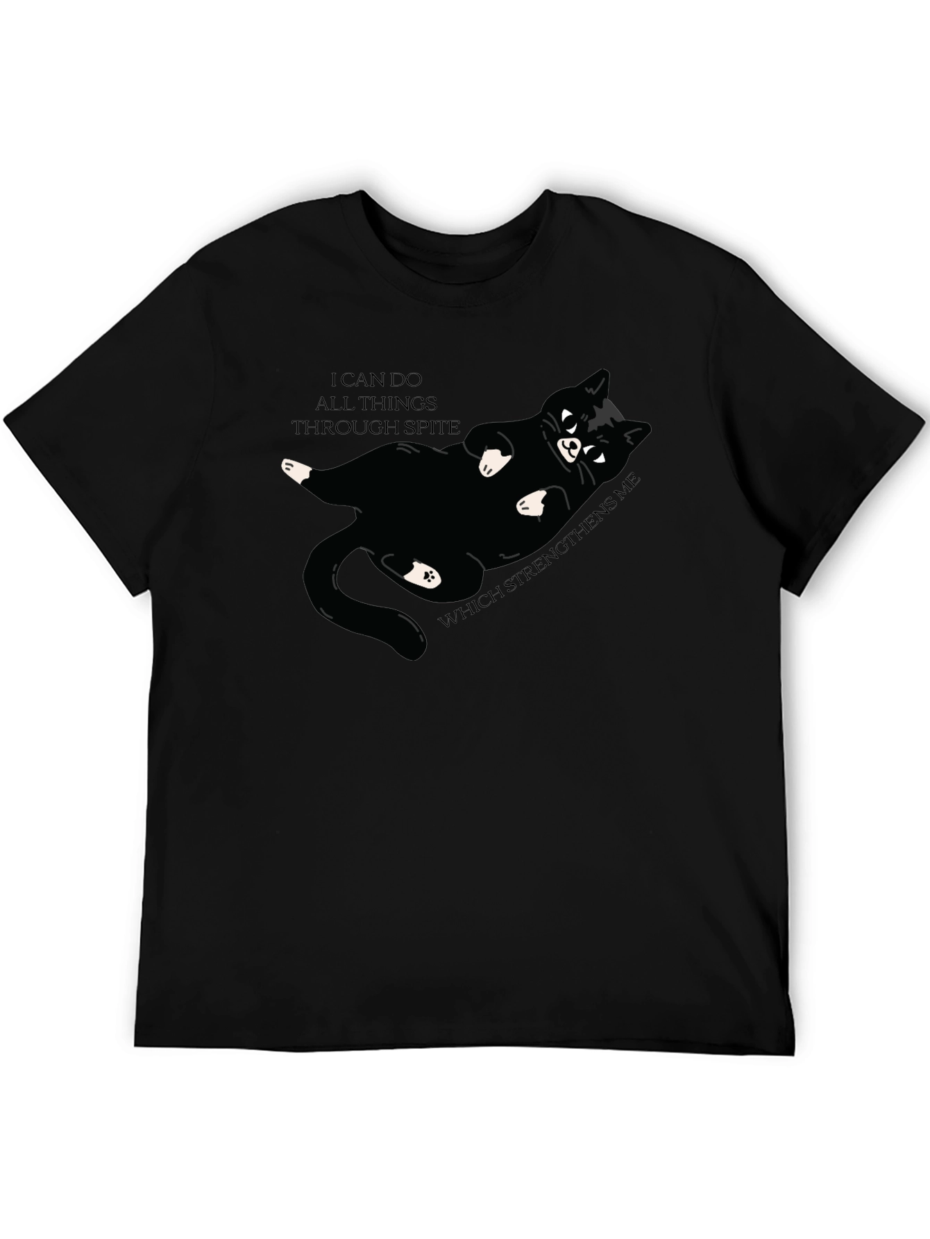 Spite Cat Graphic T-Shirt - Funny Feline Tee