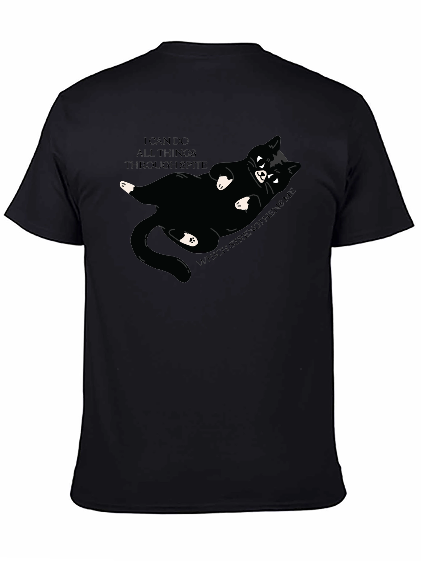 Spite Cat Graphic T-Shirt - Funny Feline Tee