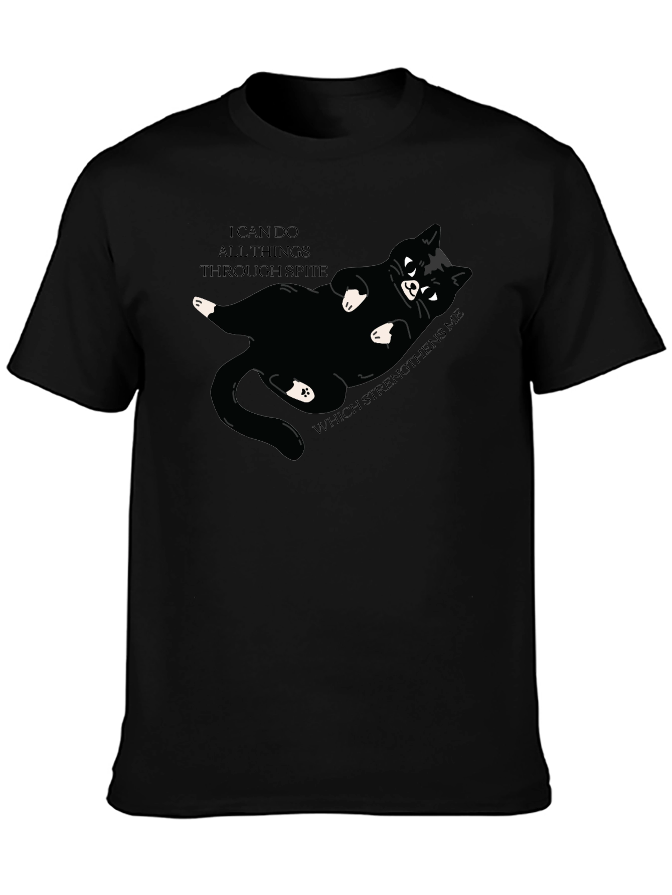 Spite Cat Graphic T-Shirt - Funny Feline Tee