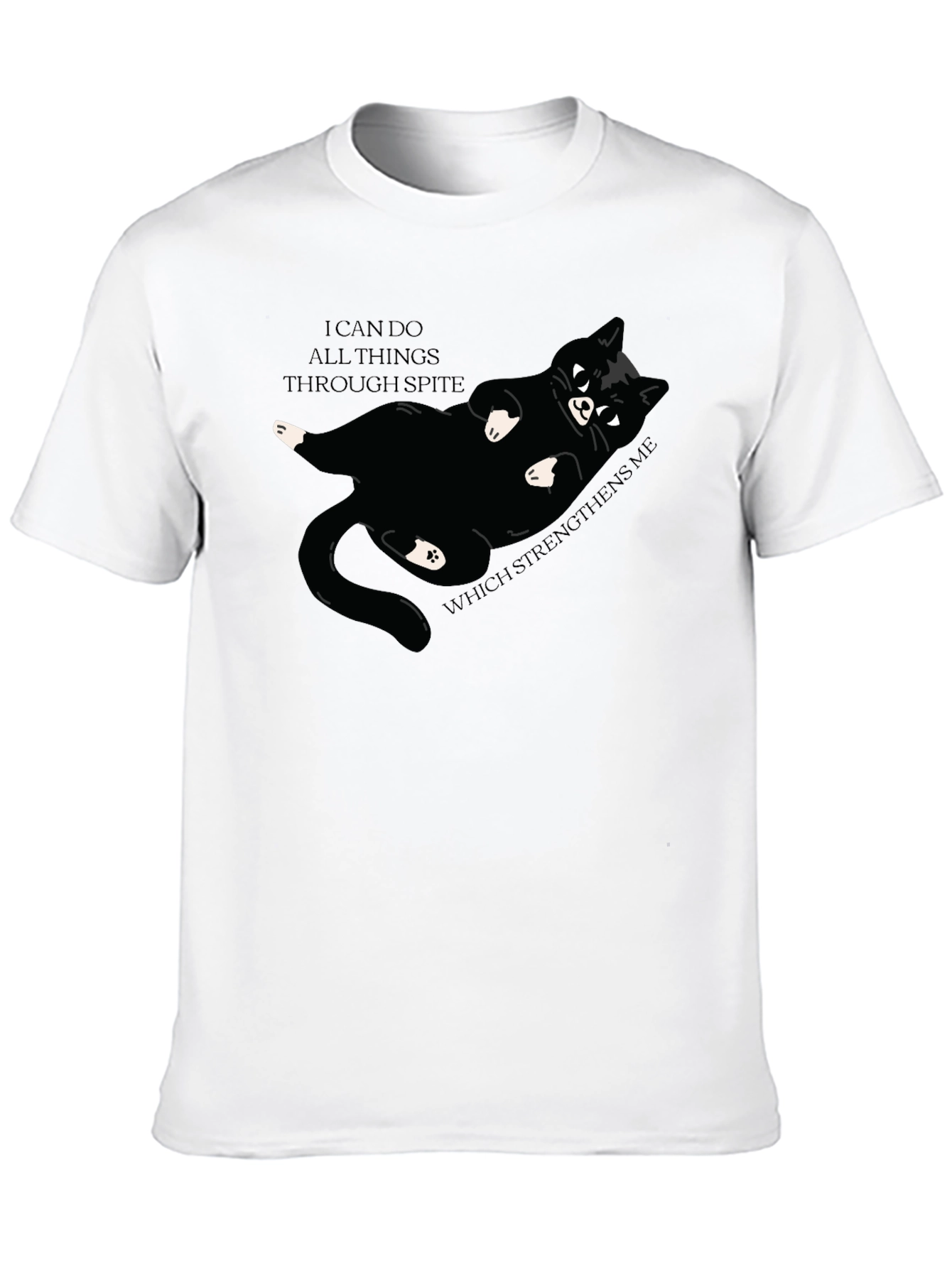 Spite Cat Graphic T-Shirt - Funny Feline Tee