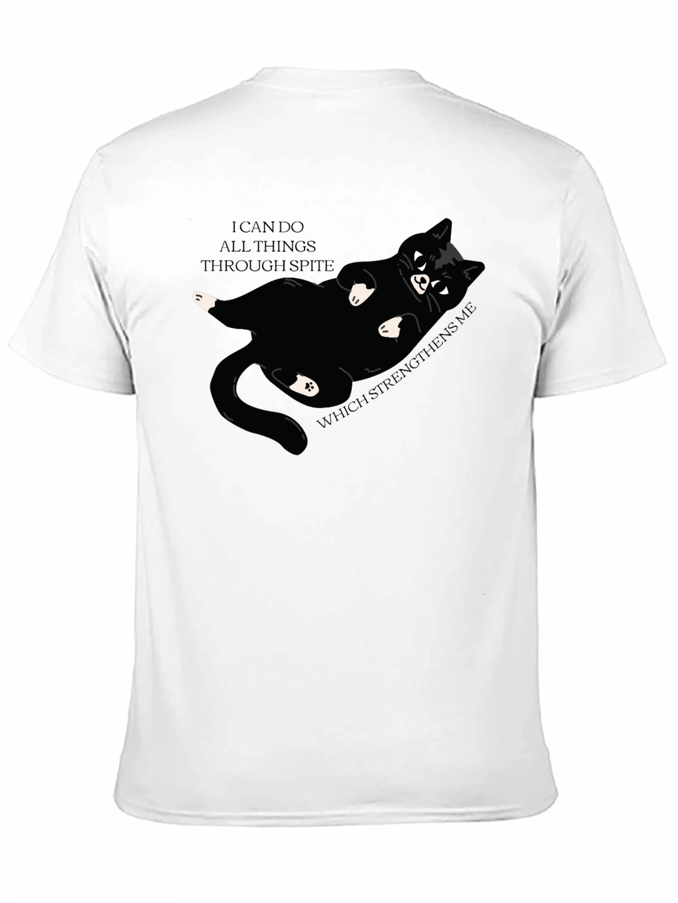 Spite Cat Graphic T-Shirt - Funny Feline Tee