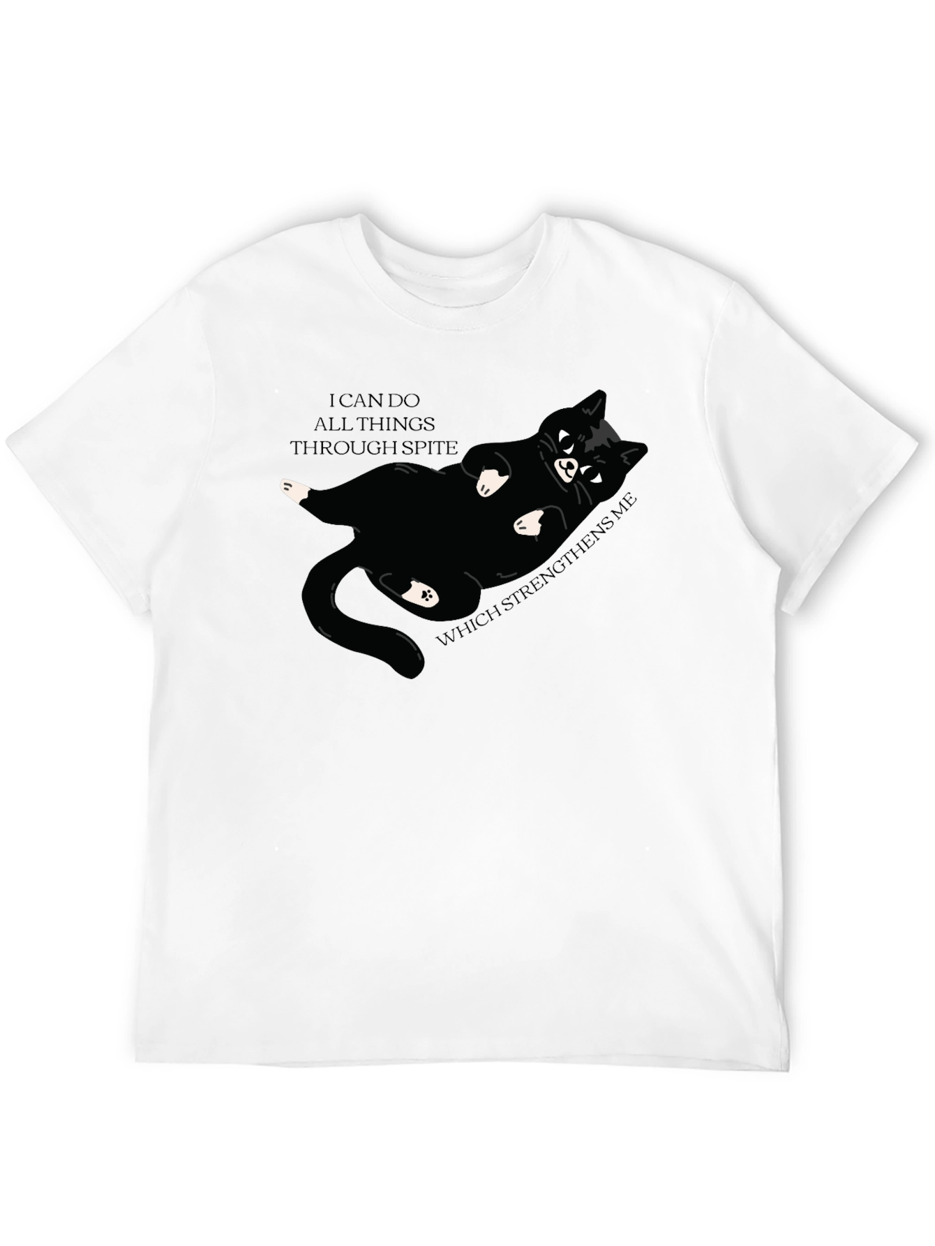 Spite Cat Graphic T-Shirt - Funny Feline Tee