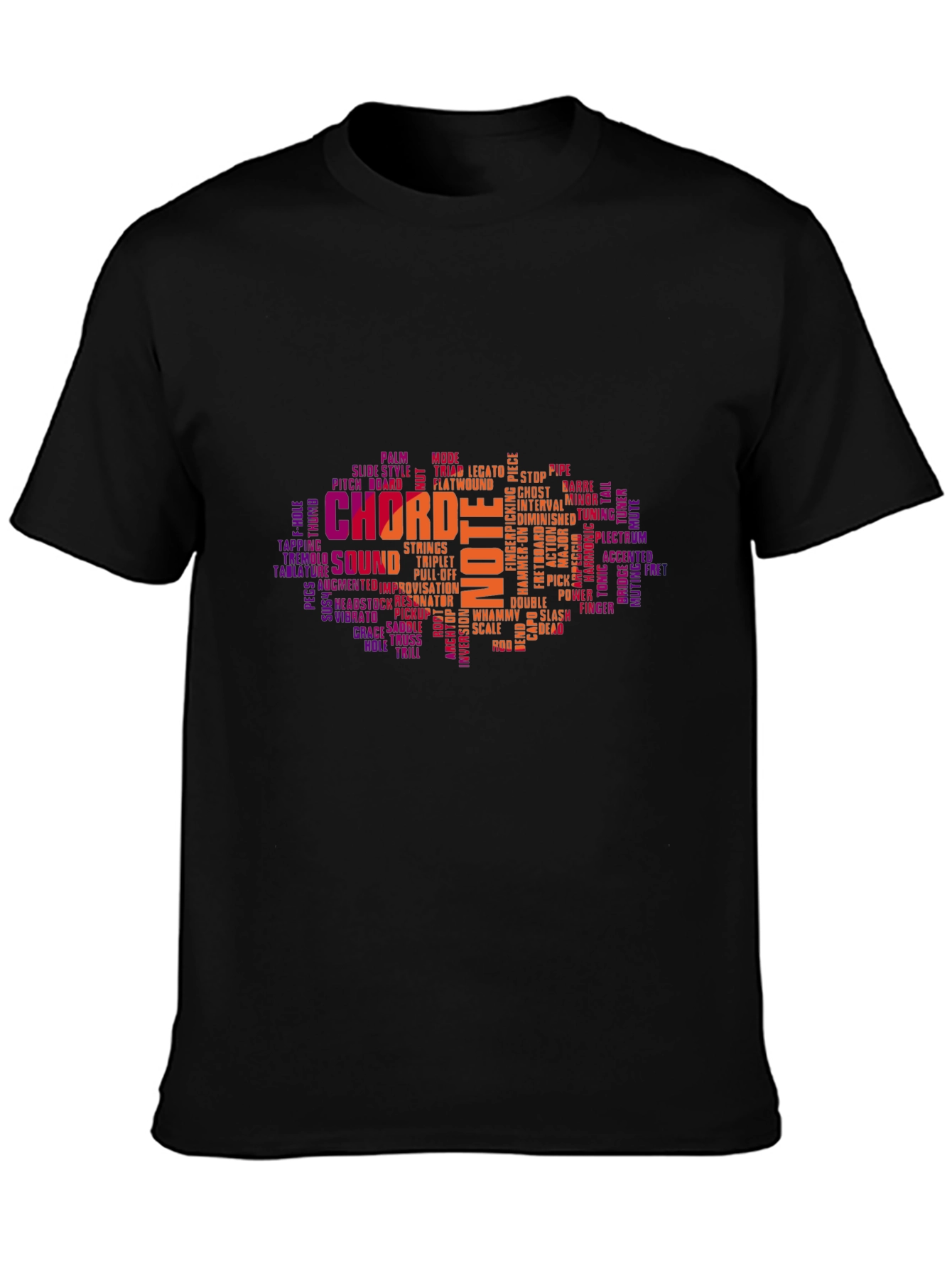 Music Theory Word Art Graphic T-Shirt