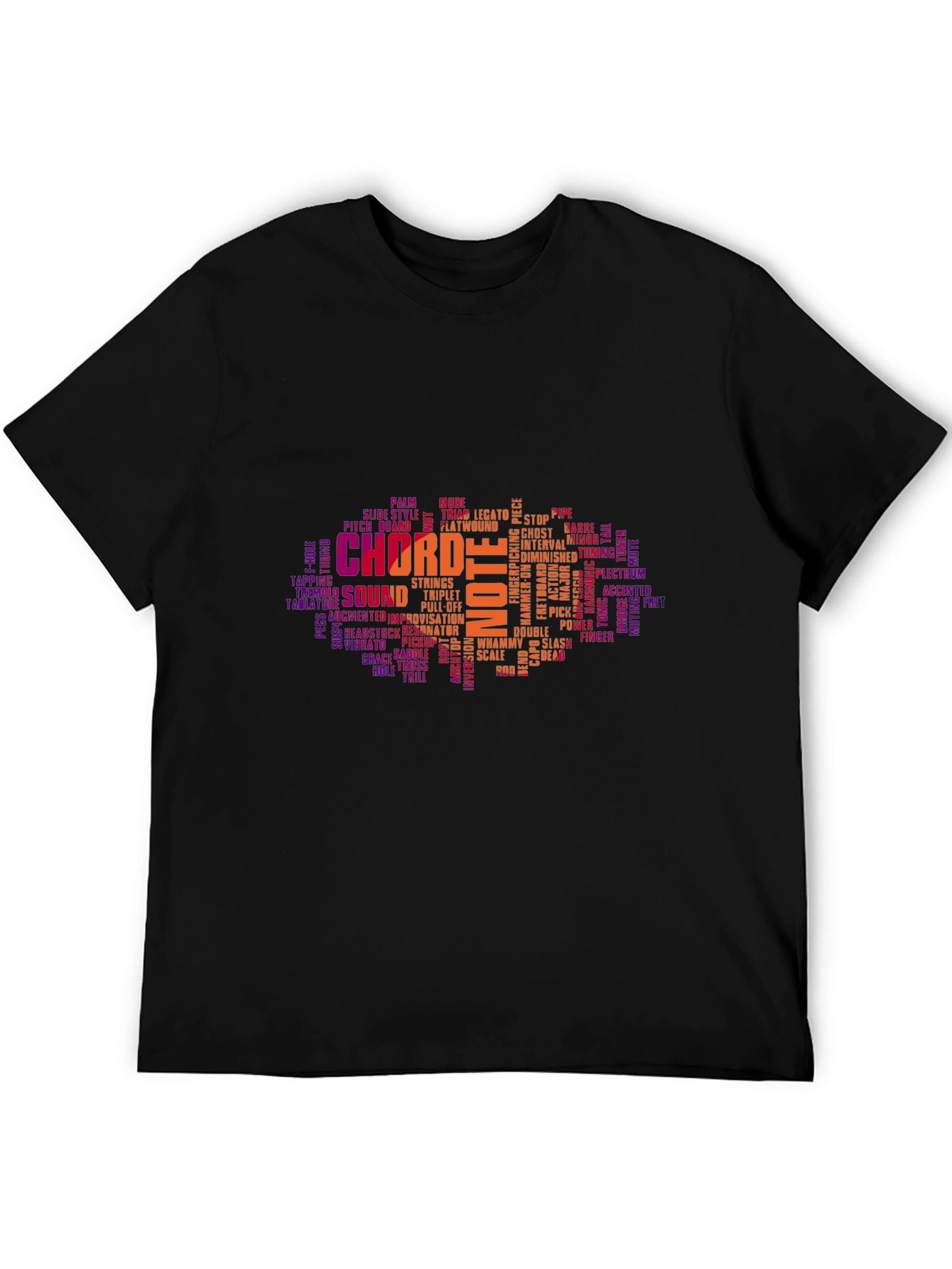 Music Theory Word Art Graphic T-Shirt
