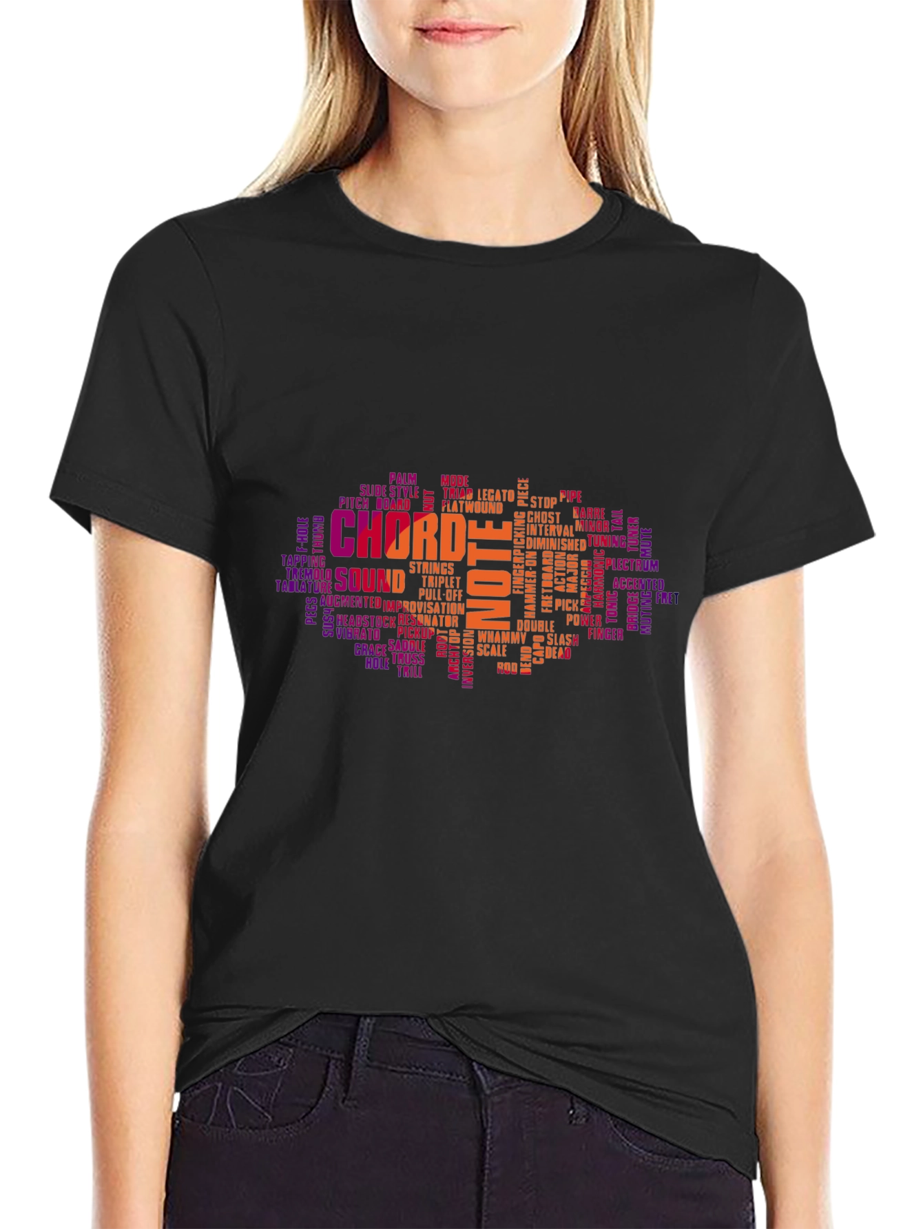 Music Theory Word Art Graphic T-Shirt