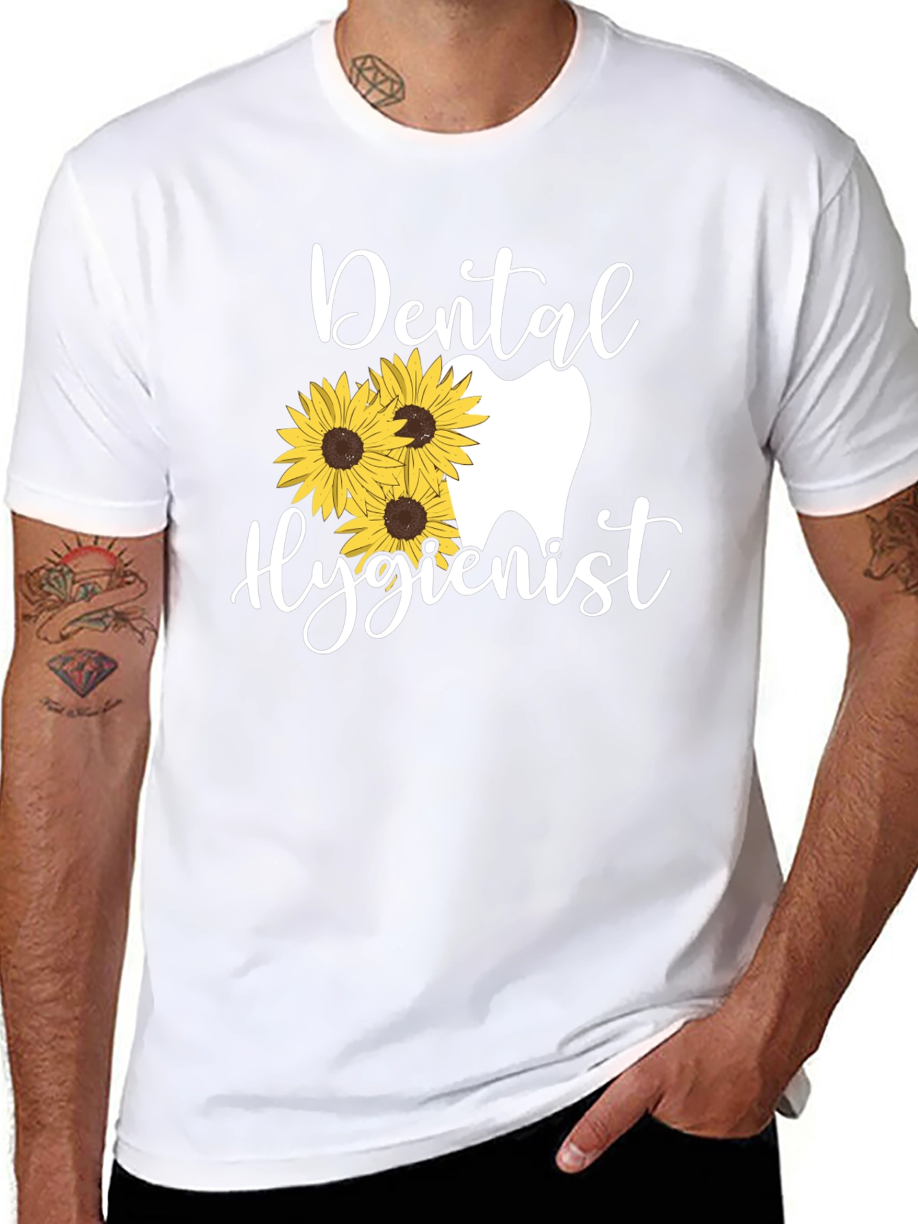 Dental Hygienist Sunflower Graphic Tee