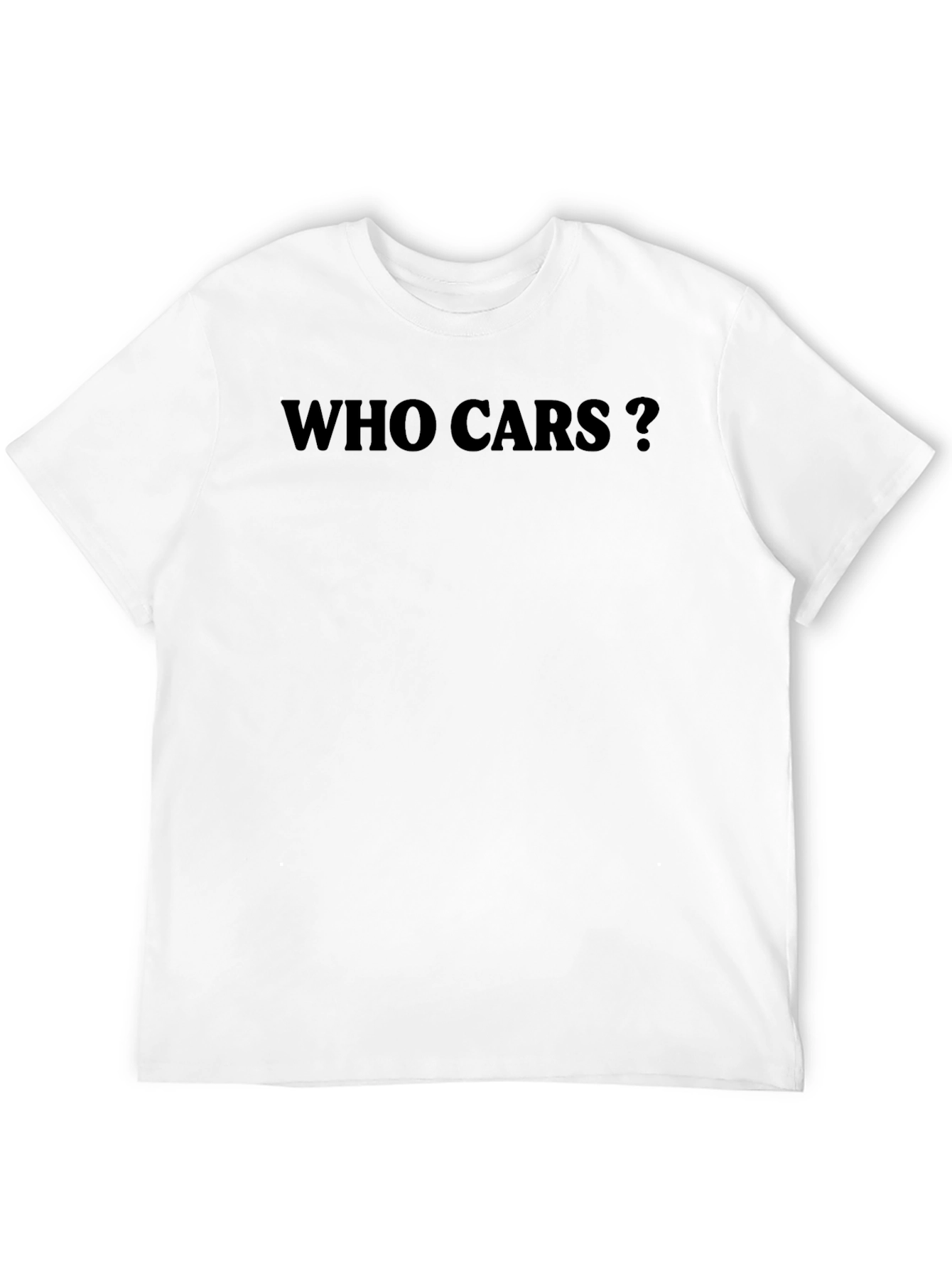 Who Cares? Graphic Tee - Black Cotton T-Shirt