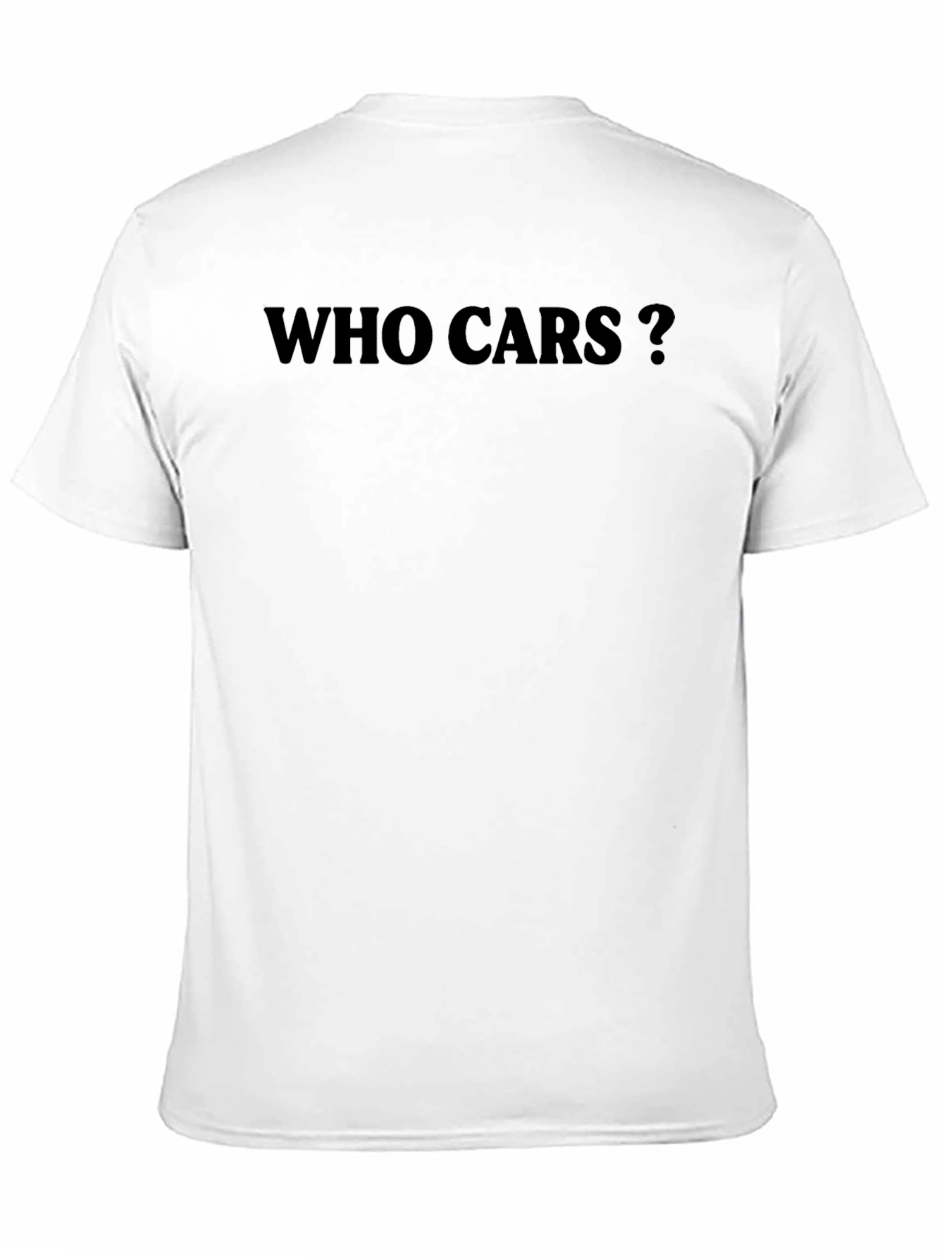 Who Cares? Graphic Tee - Black Cotton T-Shirt