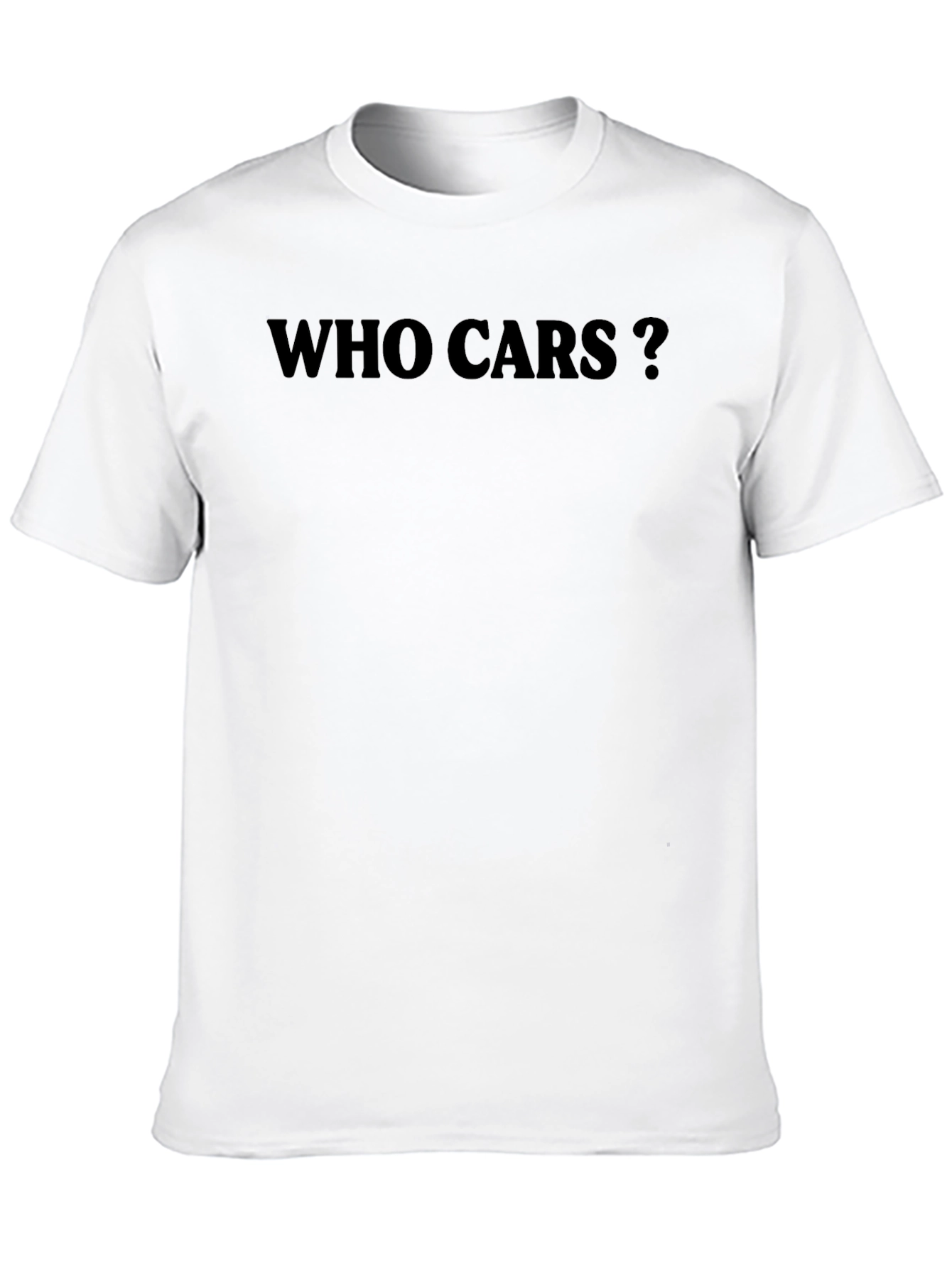 Who Cares? Graphic Tee - Black Cotton T-Shirt