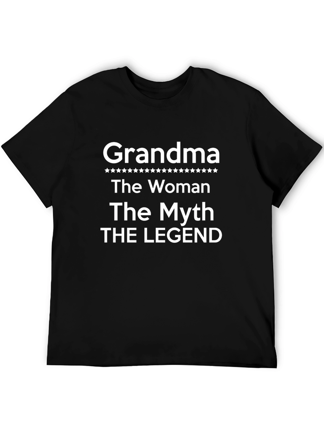 Grandma The Woman Myth Legend T-Shirt - Black