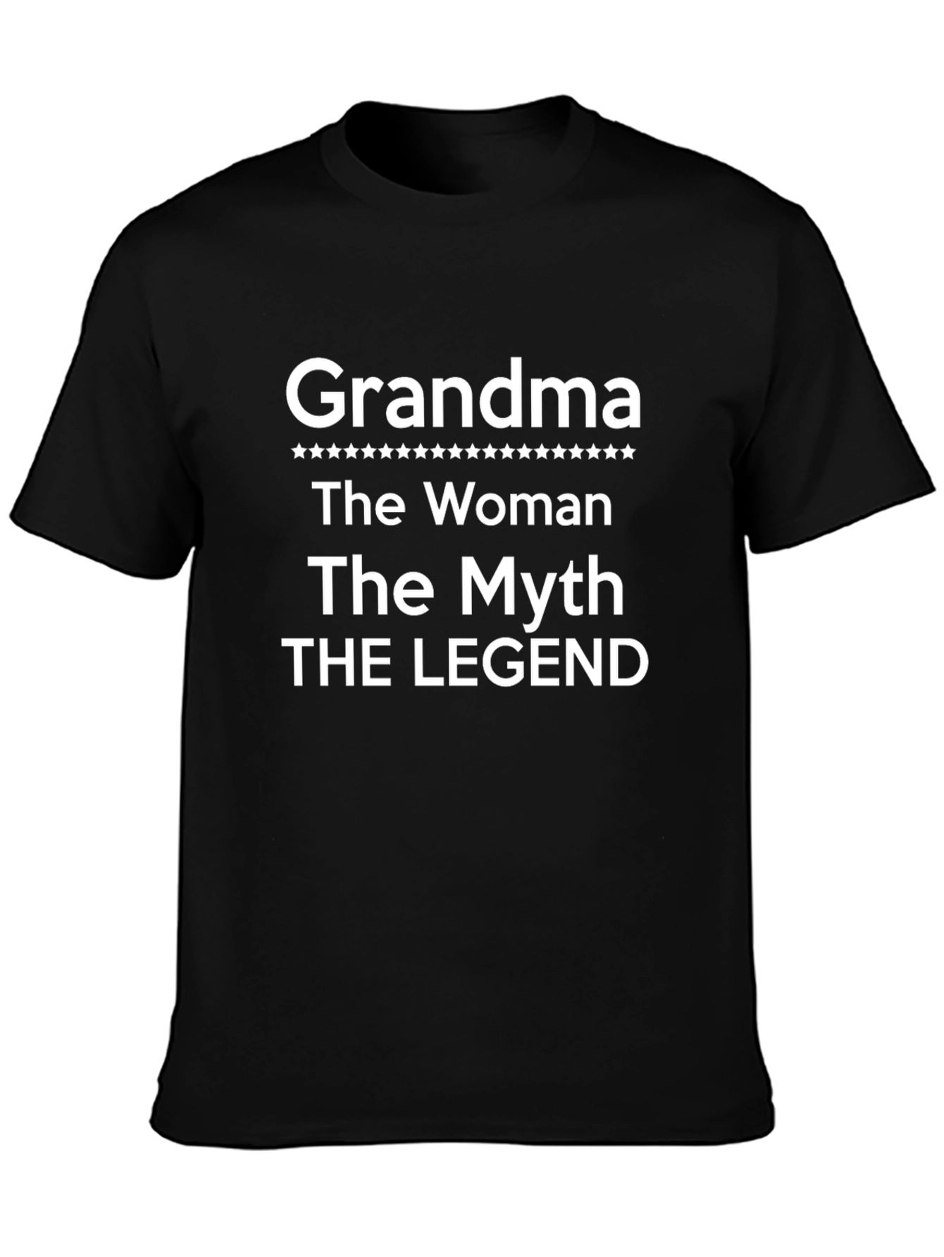 Grandma The Woman Myth Legend T-Shirt - Black
