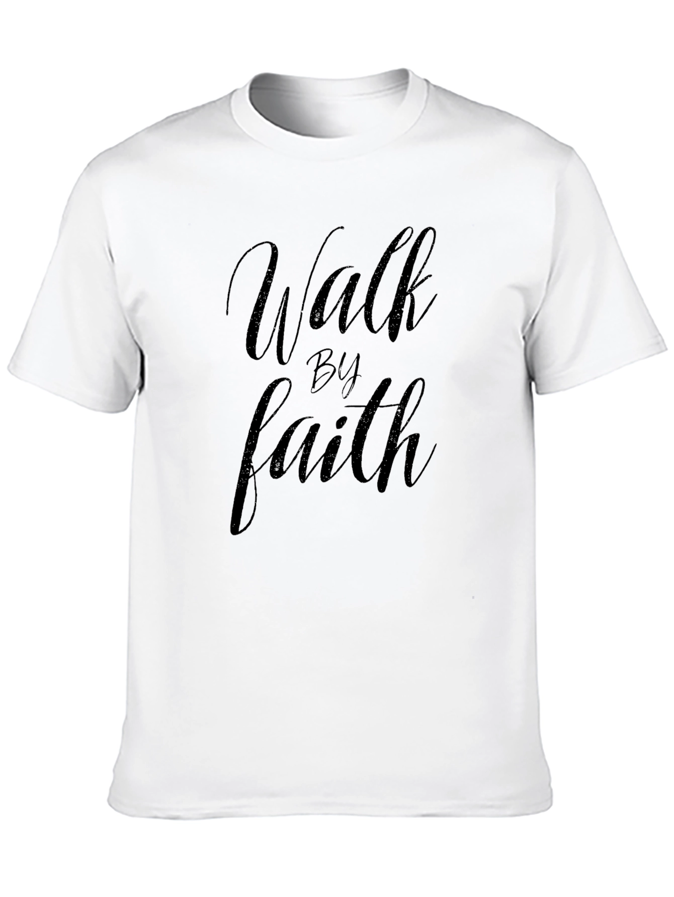 Walk By Faith Black Graphic Tee Shirt