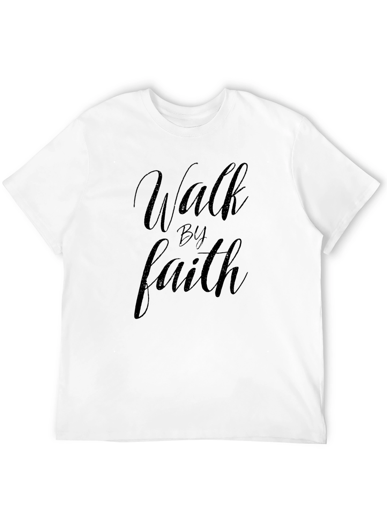 Walk By Faith Black Graphic Tee Shirt