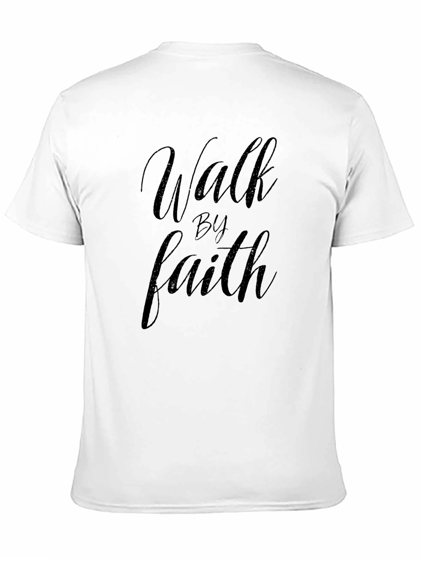 Walk By Faith Black Graphic Tee Shirt