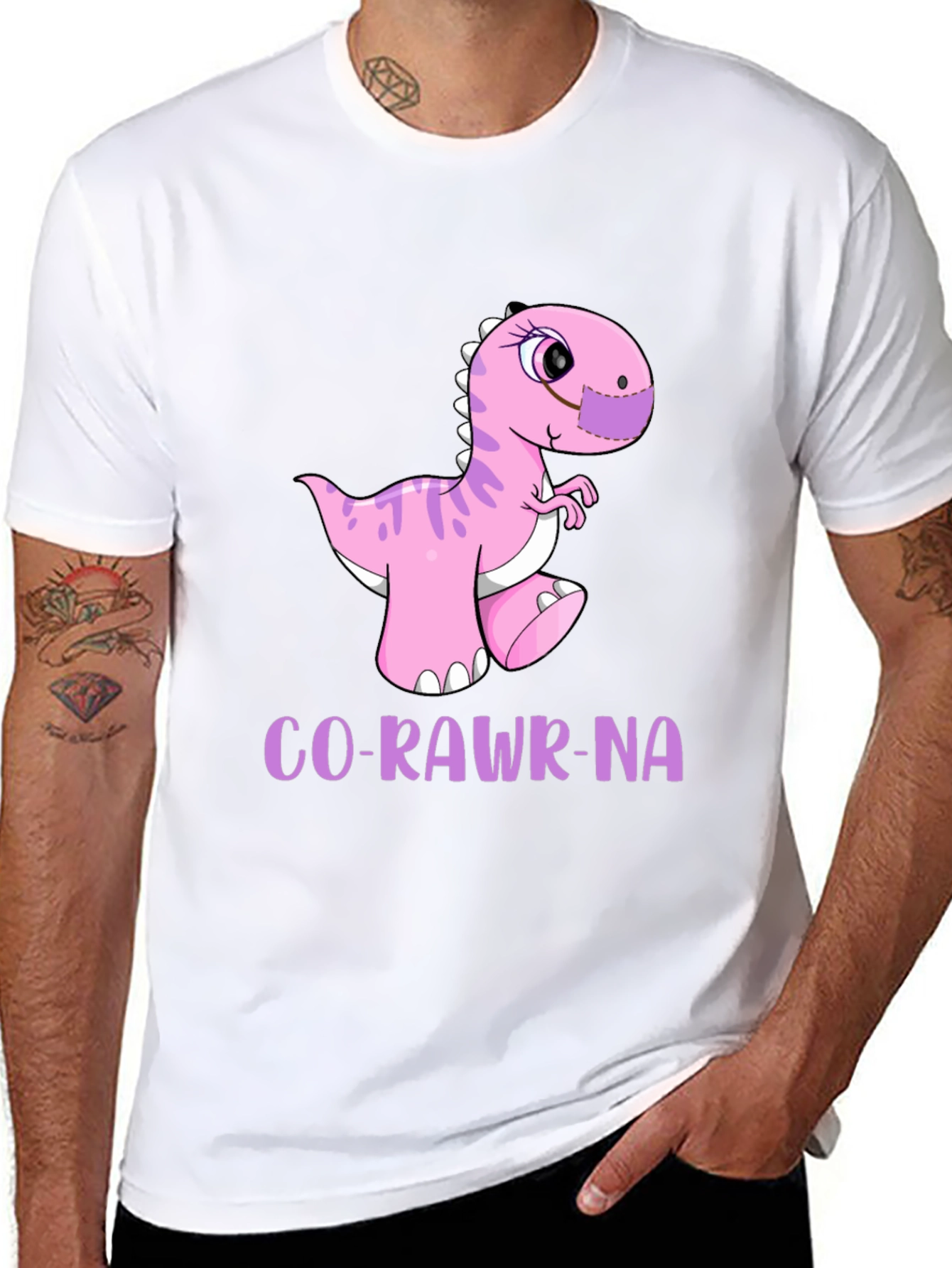 Funny Dinosaur Co-Rawr-Na T-Shirt