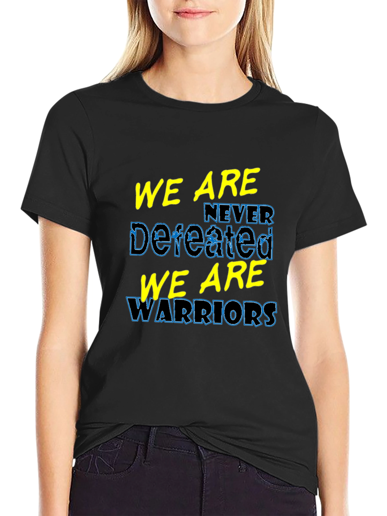We Are Never Defeated Warriors T-Shirt