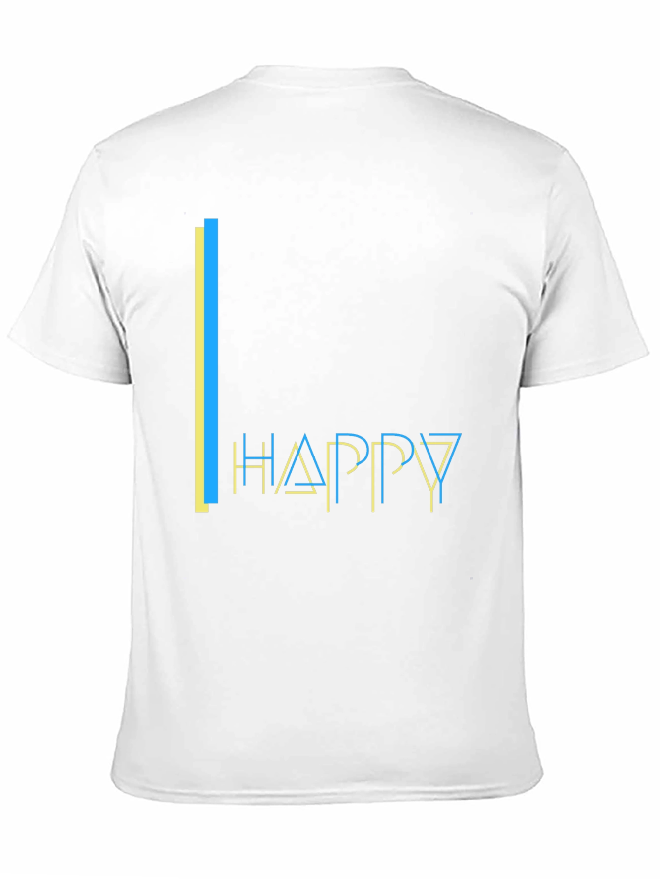 Happy Graphic Print Black T-Shirt
