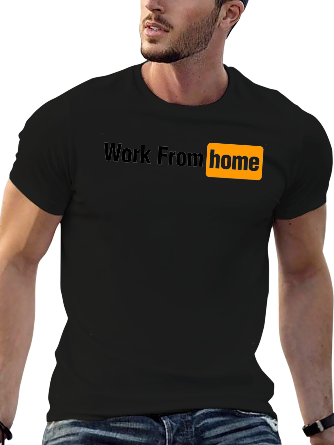 Work From Home Graphic Tee - Black