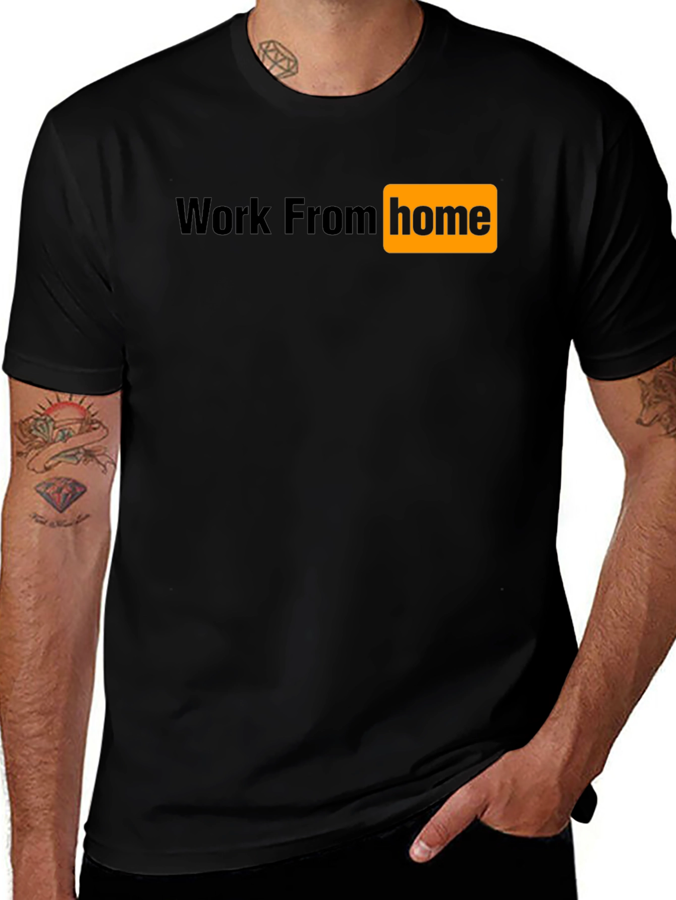 Work From Home Graphic Tee - Black