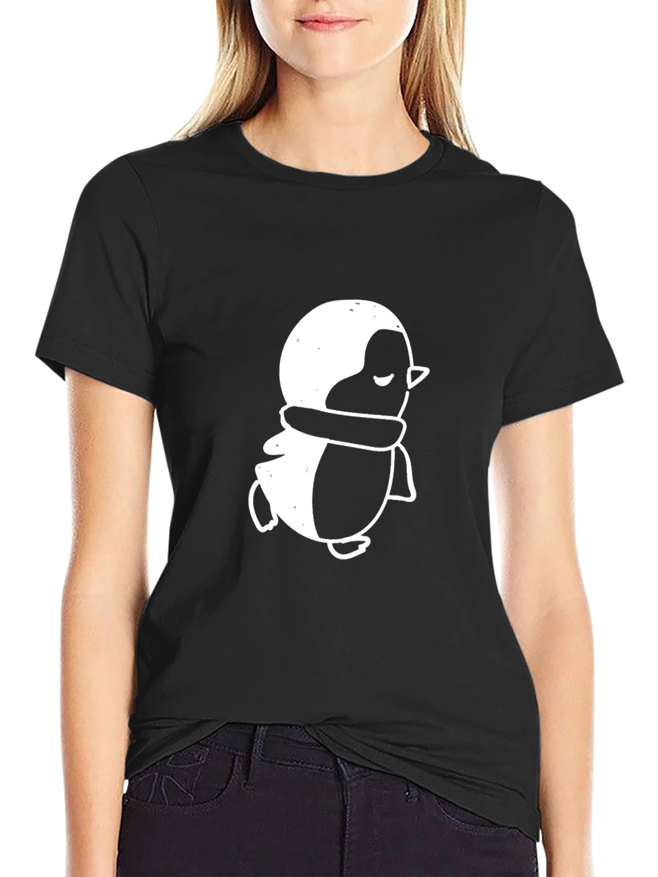 Black Penguin Graphic T-Shirt - Casual Comfort