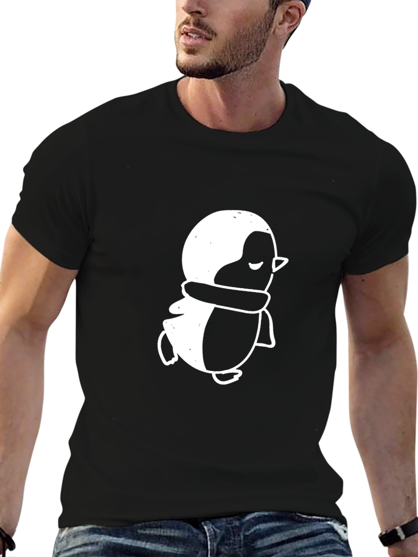 Black Penguin Graphic T-Shirt - Casual Comfort