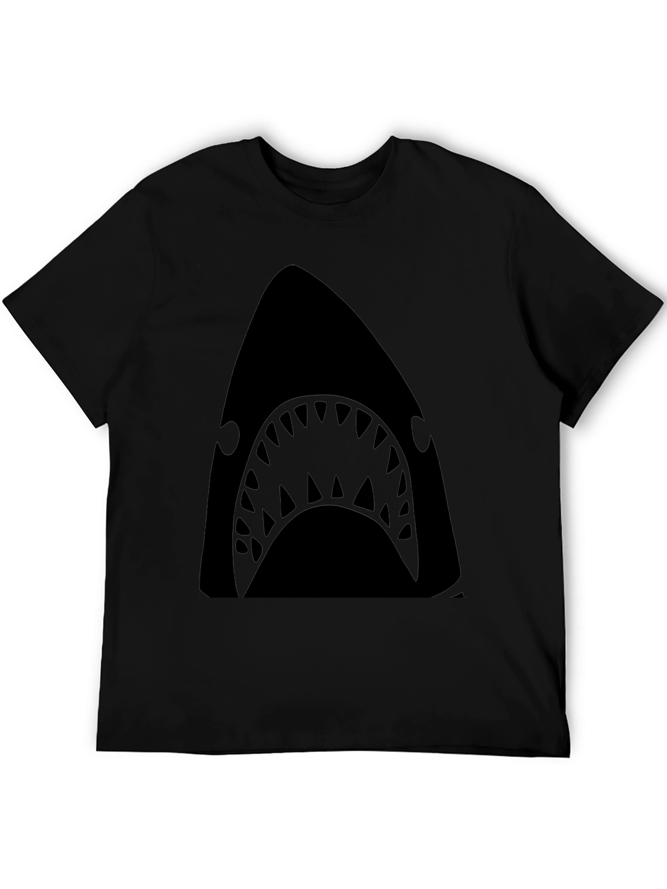 Mens Black Shark Graphic T-Shirt - Unique Design