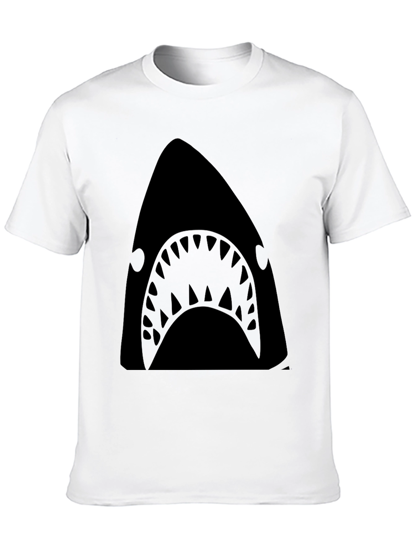 Mens Black Shark Graphic T-Shirt - Unique Design