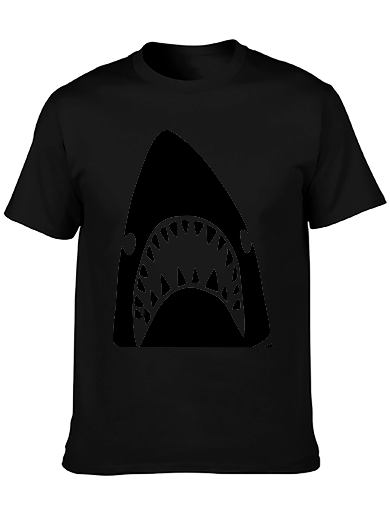 Mens Black Shark Graphic T-Shirt - Unique Design