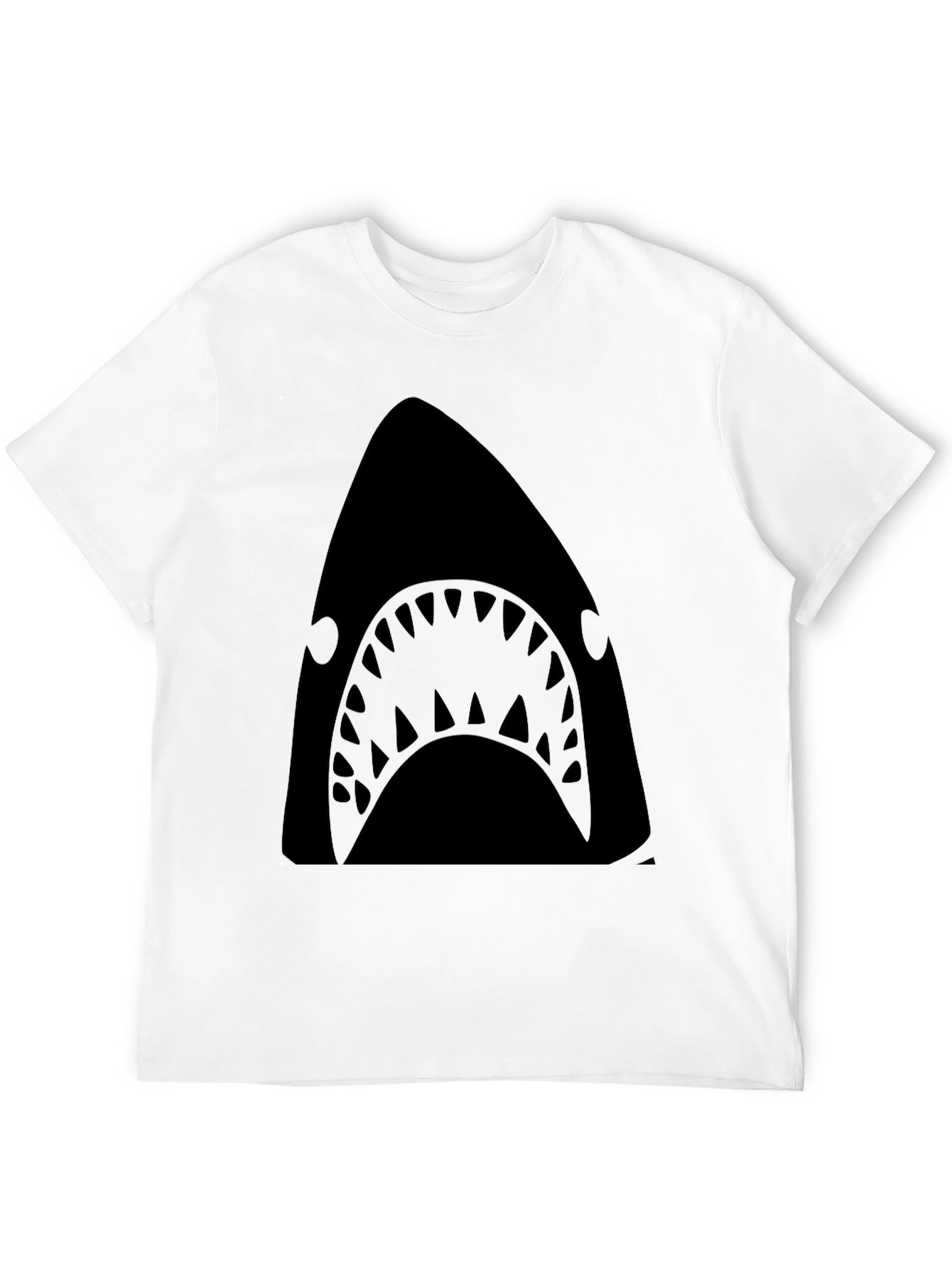 Mens Black Shark Graphic T-Shirt - Unique Design