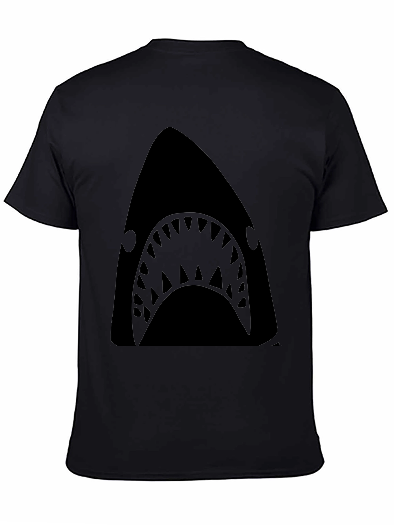 Mens Black Shark Graphic T-Shirt - Unique Design