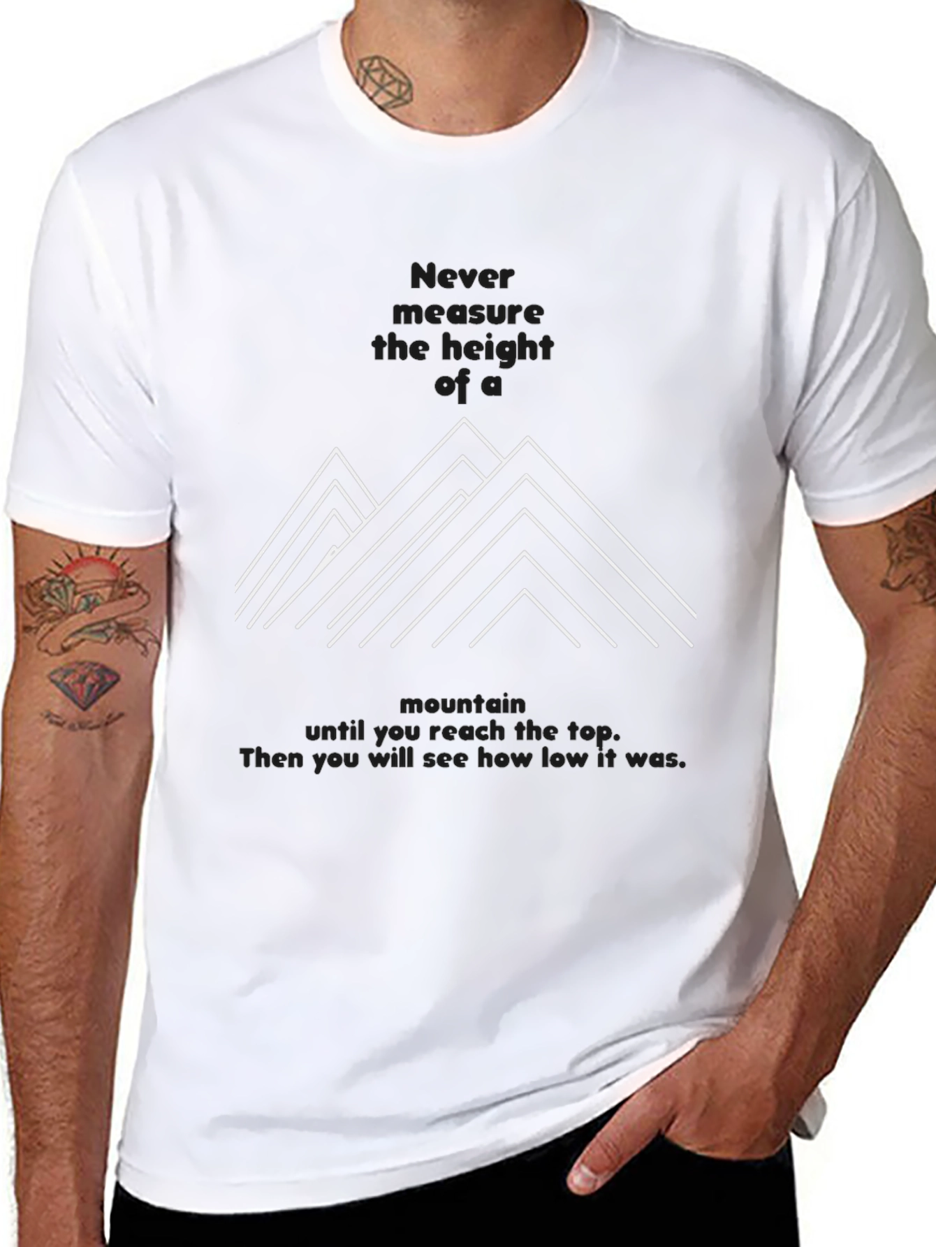 Mountain Graphic Tee - Black Short Sleeve