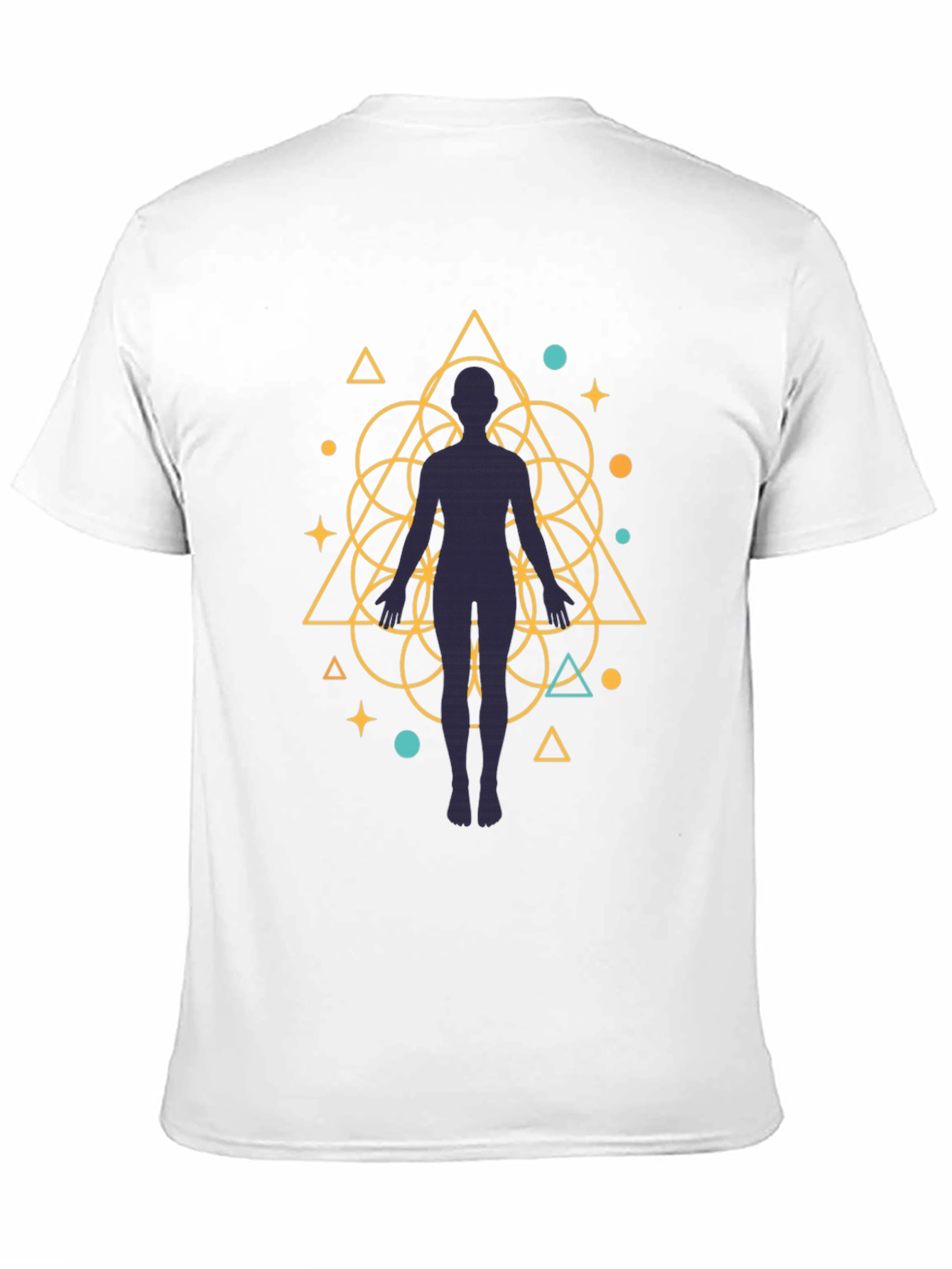 Geometric Human Silhouette Graphic Tee