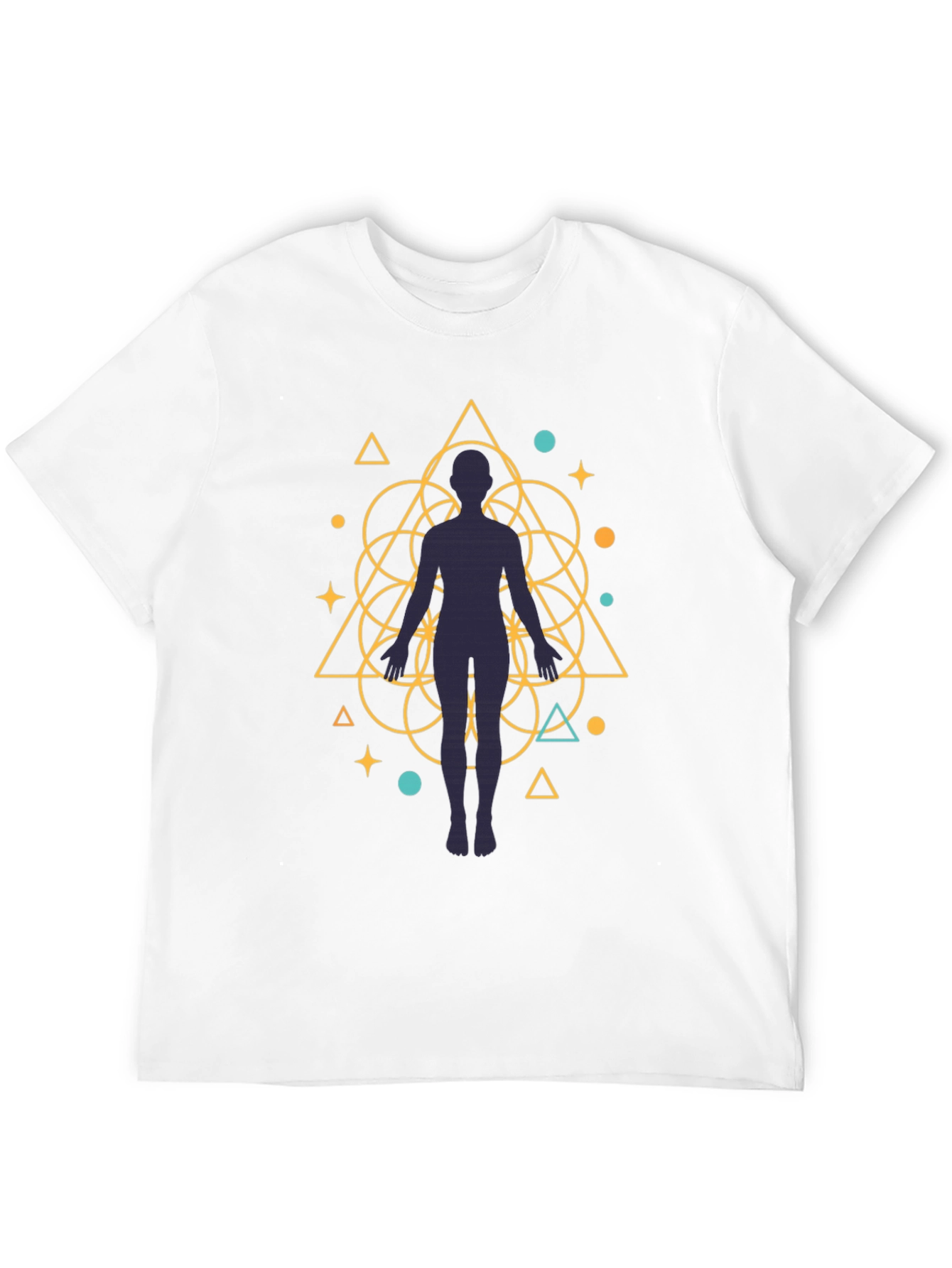 Geometric Human Silhouette Graphic Tee