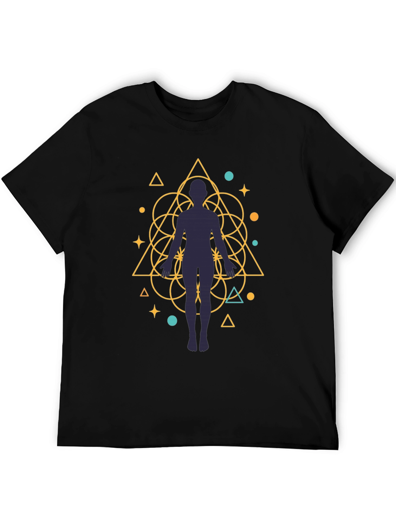 Geometric Human Silhouette Graphic Tee