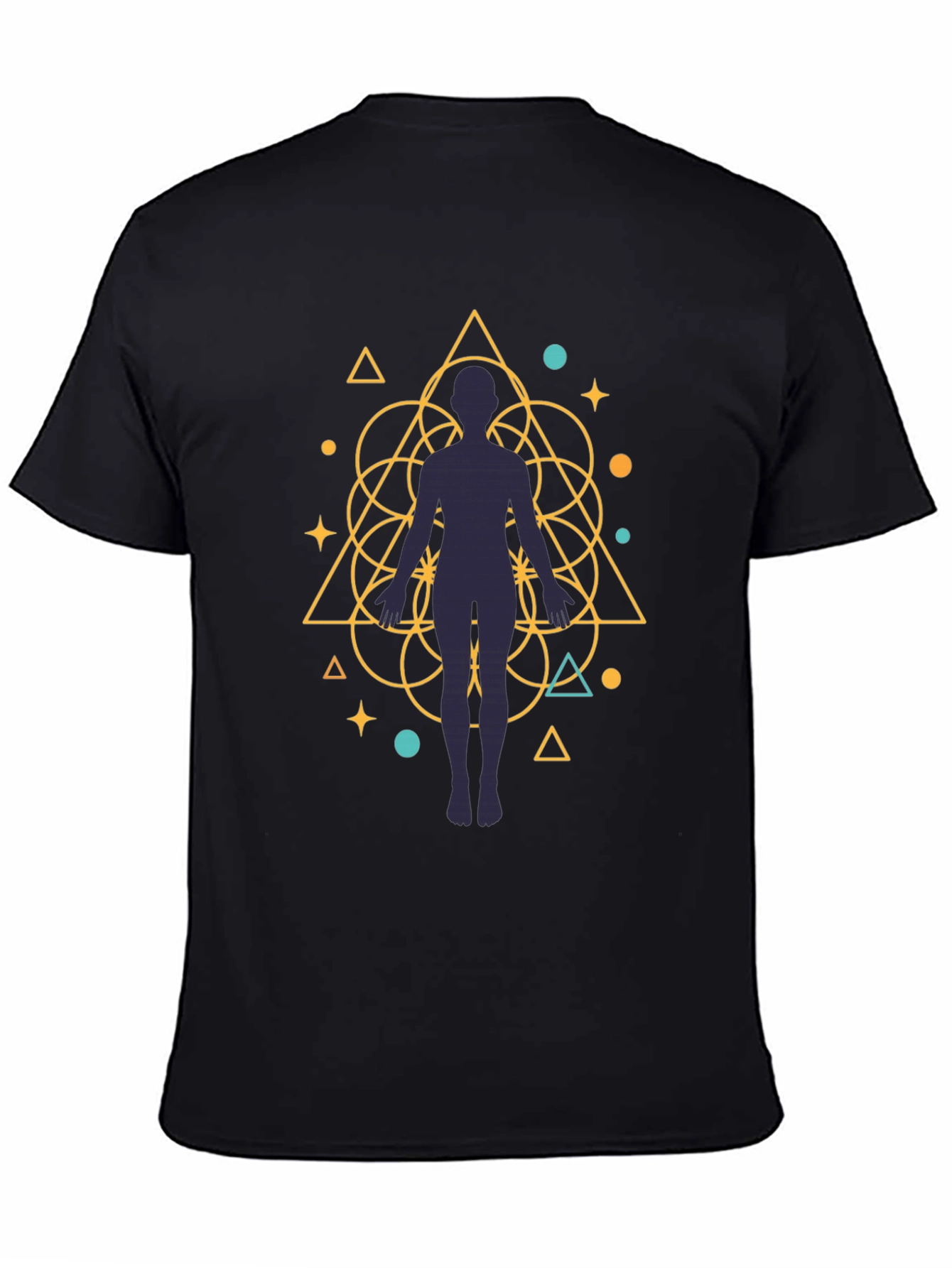 Geometric Human Silhouette Graphic Tee